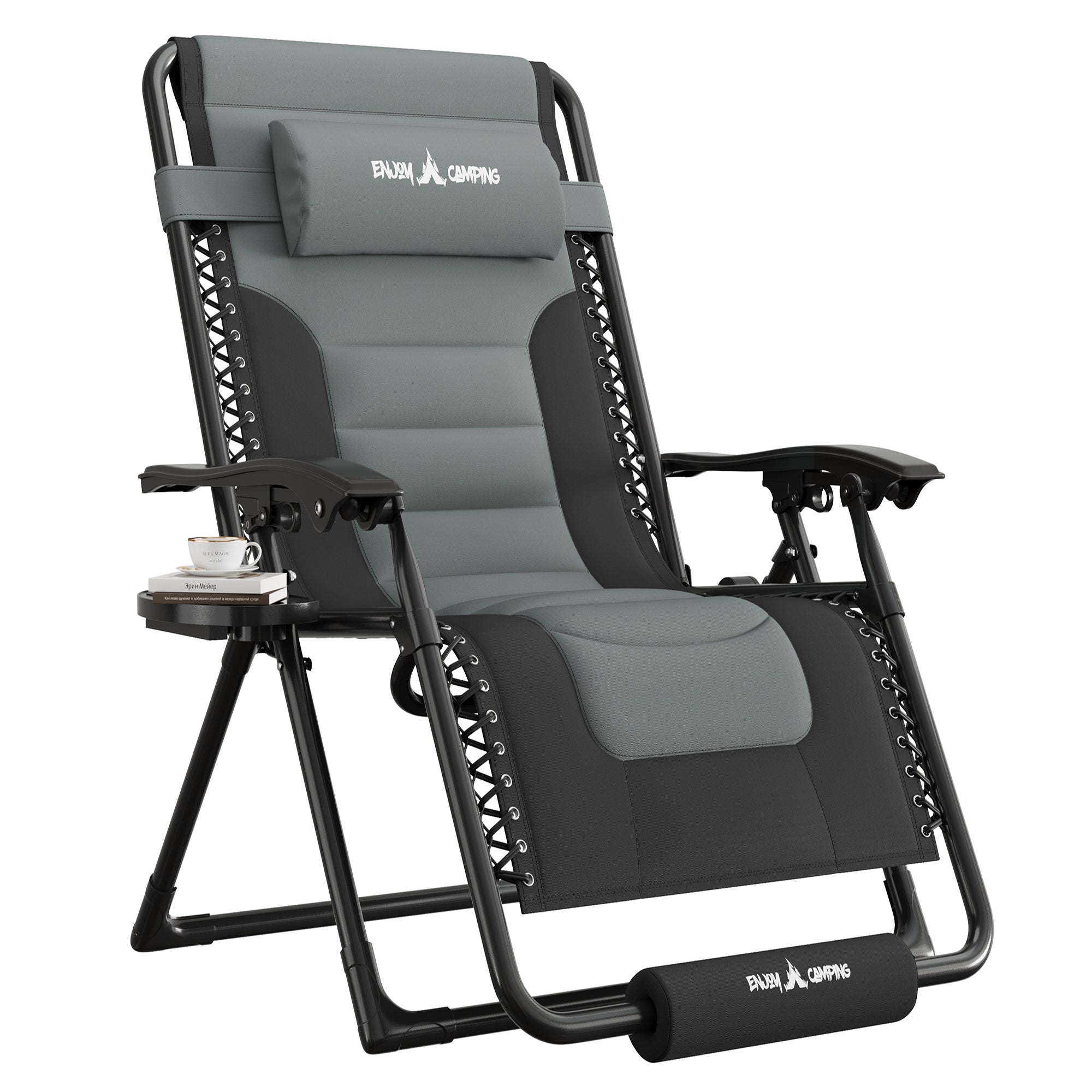 Oversized Zero Gravity Chair – Heavy Duty 500lb Capacity, Adjustable Recliner with Headrest & Footrest, Foldable Outdoor Patio Lounge Chair
