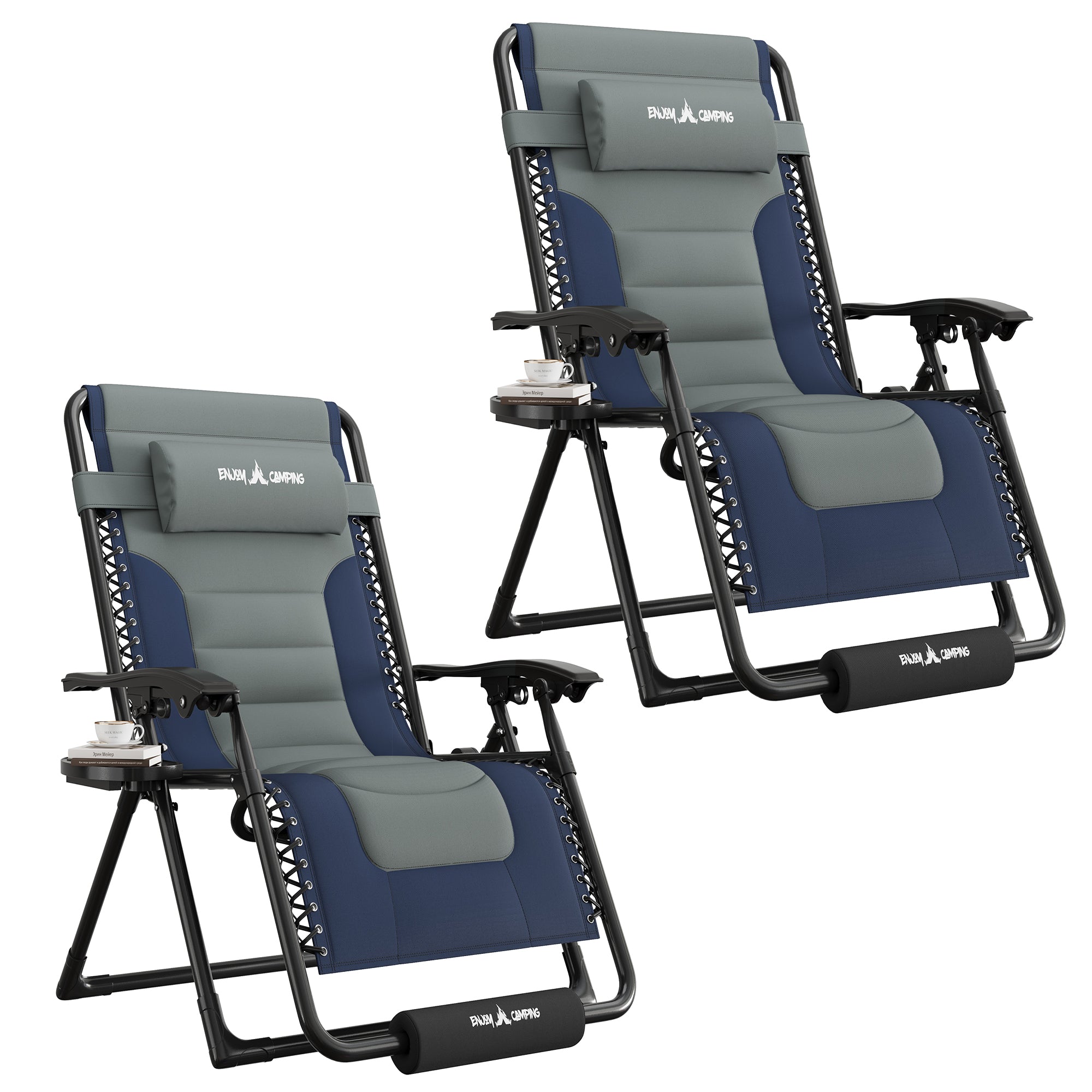 Oversized Zero Gravity Chair – Heavy Duty 500lb Capacity, Adjustable Recliner with Headrest & Footrest, Foldable Outdoor Patio Lounge Chair