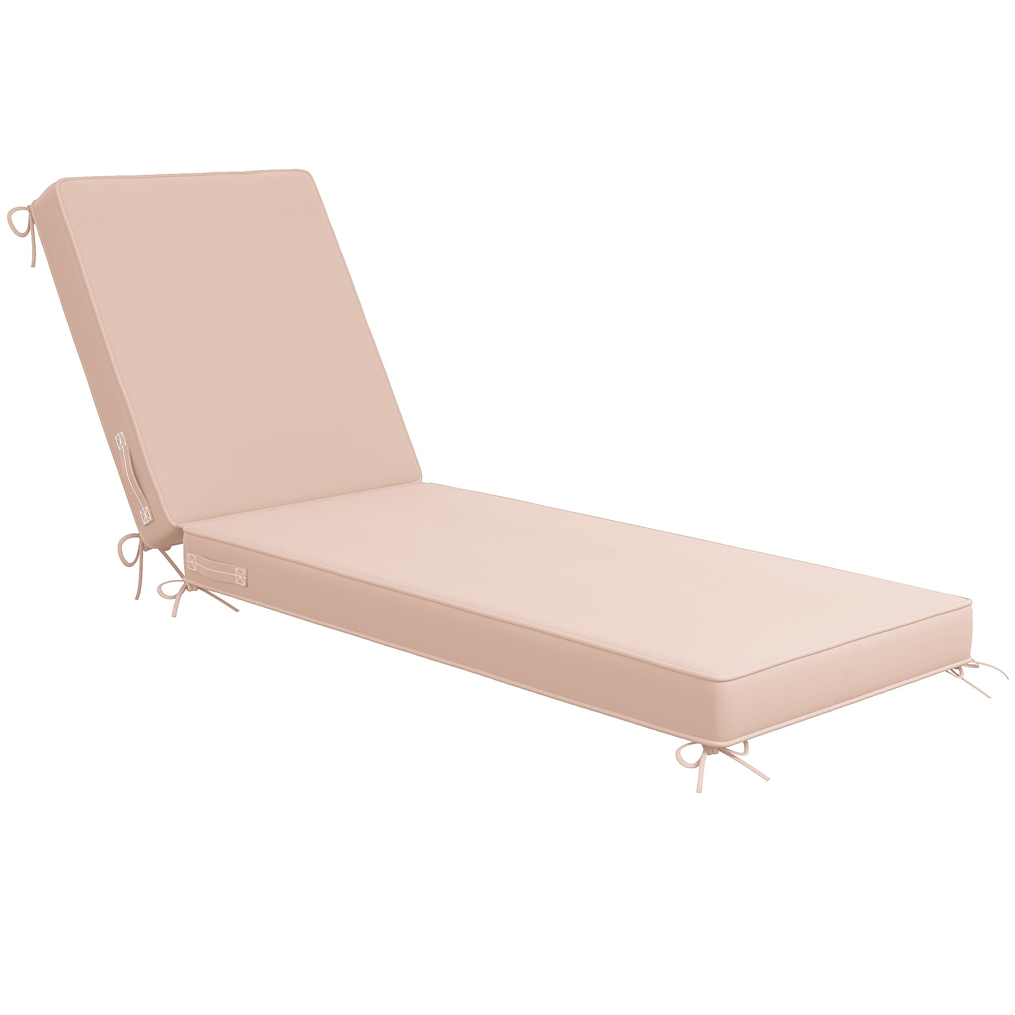 Outdoor Chaise Lounge Cushion Set of 4 , Oversized Thick 4-Inch Foam Cover, Fade-Proof Chair Replacement for Patio, Poolside, Deck Outdoor Furniture - Removable Accessories (Beige, 72"x21"x4")