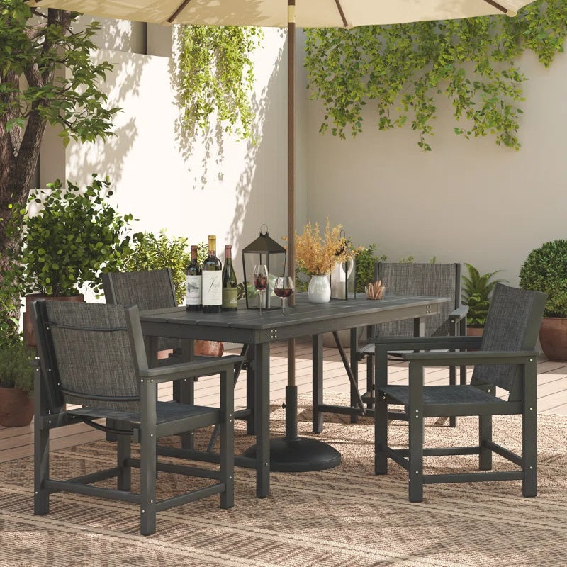 UDPATIO Outdoor Dining Table, Heavy Duty Patio Table of 4-6 Person wit