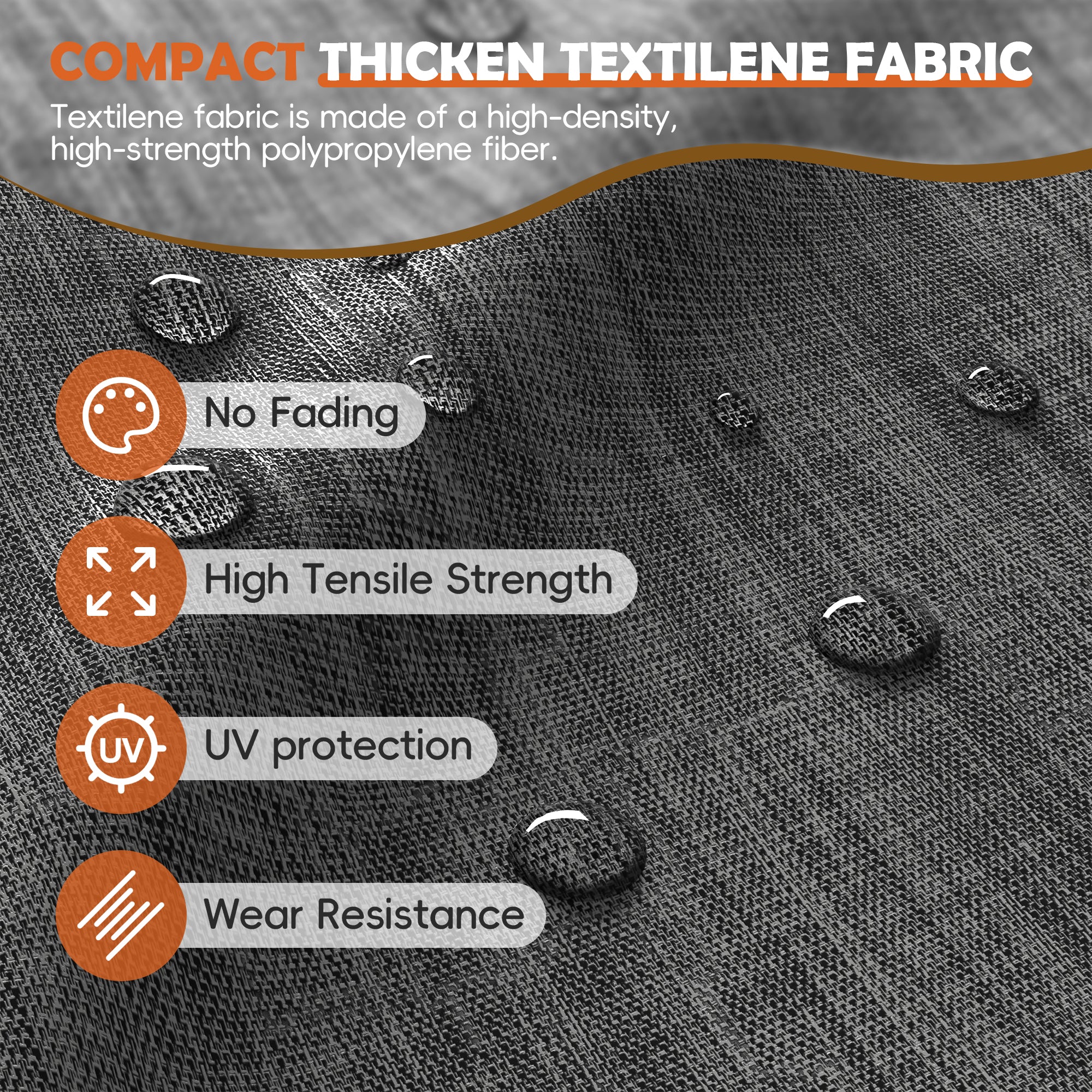 UDPATIO Patio Dining Chairs Set of 6, High Back Wide Seat Outdoor Furniture Chairs with All Weather Breathable Textilene, for Lawn Garden Backyard, Dark Grey