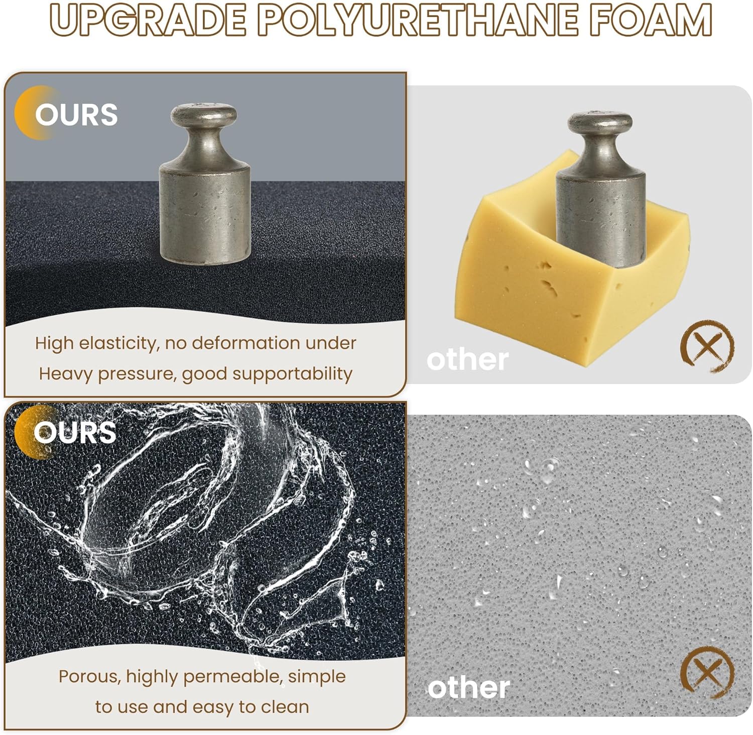 UDPATIO Rocking Chair Outdoor Set 2 with Coffee Table, 3 Piece Metal Rocking Bistro Set with 6.5" Water-Resistant Cushions, Oversized, 350lbs Heavy-Duty, for Porch, Patio, Balcony