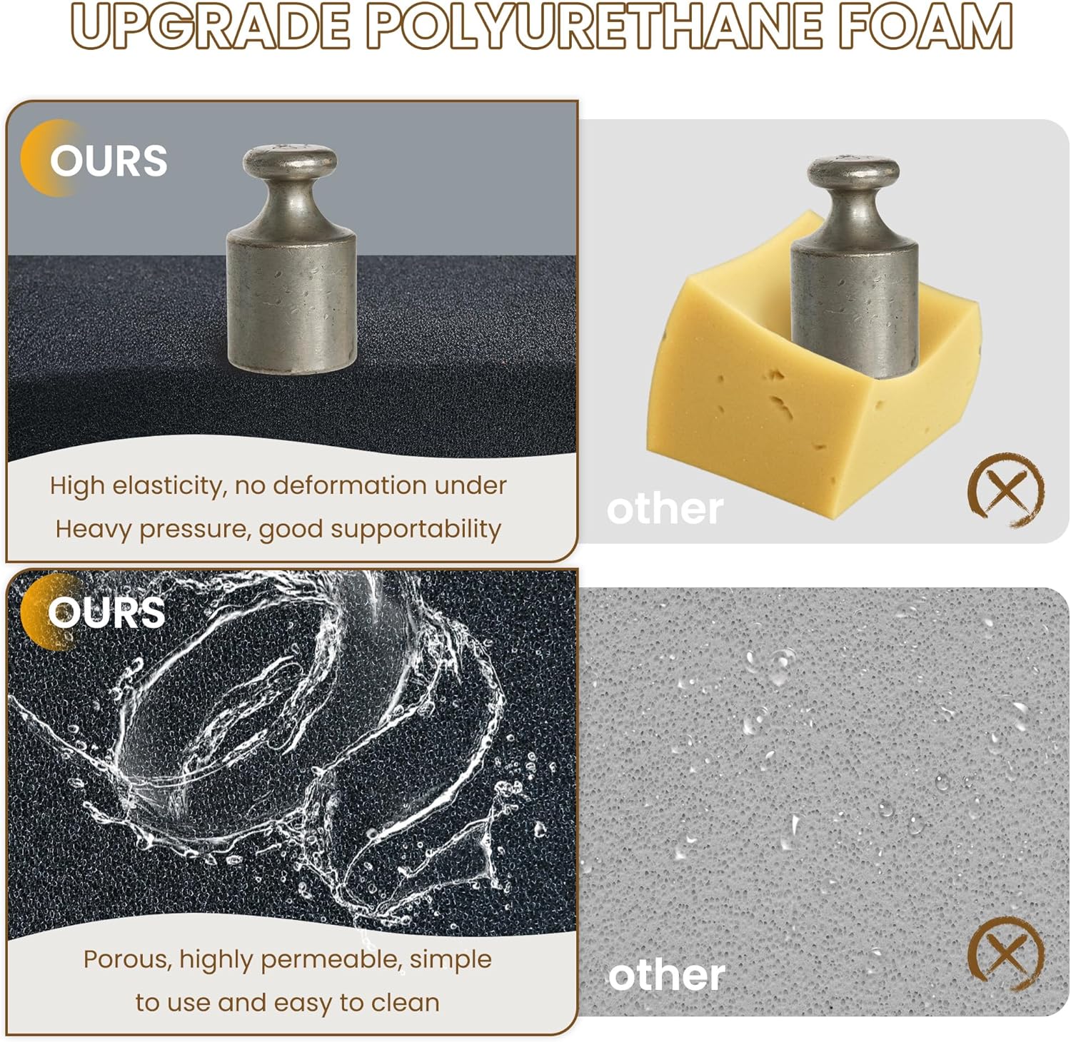 UDPATIO Rocking Chair Outdoor Set 2 with Coffee Table, 3 Piece Metal Rocking Bistro Set with 6.5" Water-Resistant Cushions, Oversized, 350lbs Heavy-Duty, for Porch, Patio, Balcony