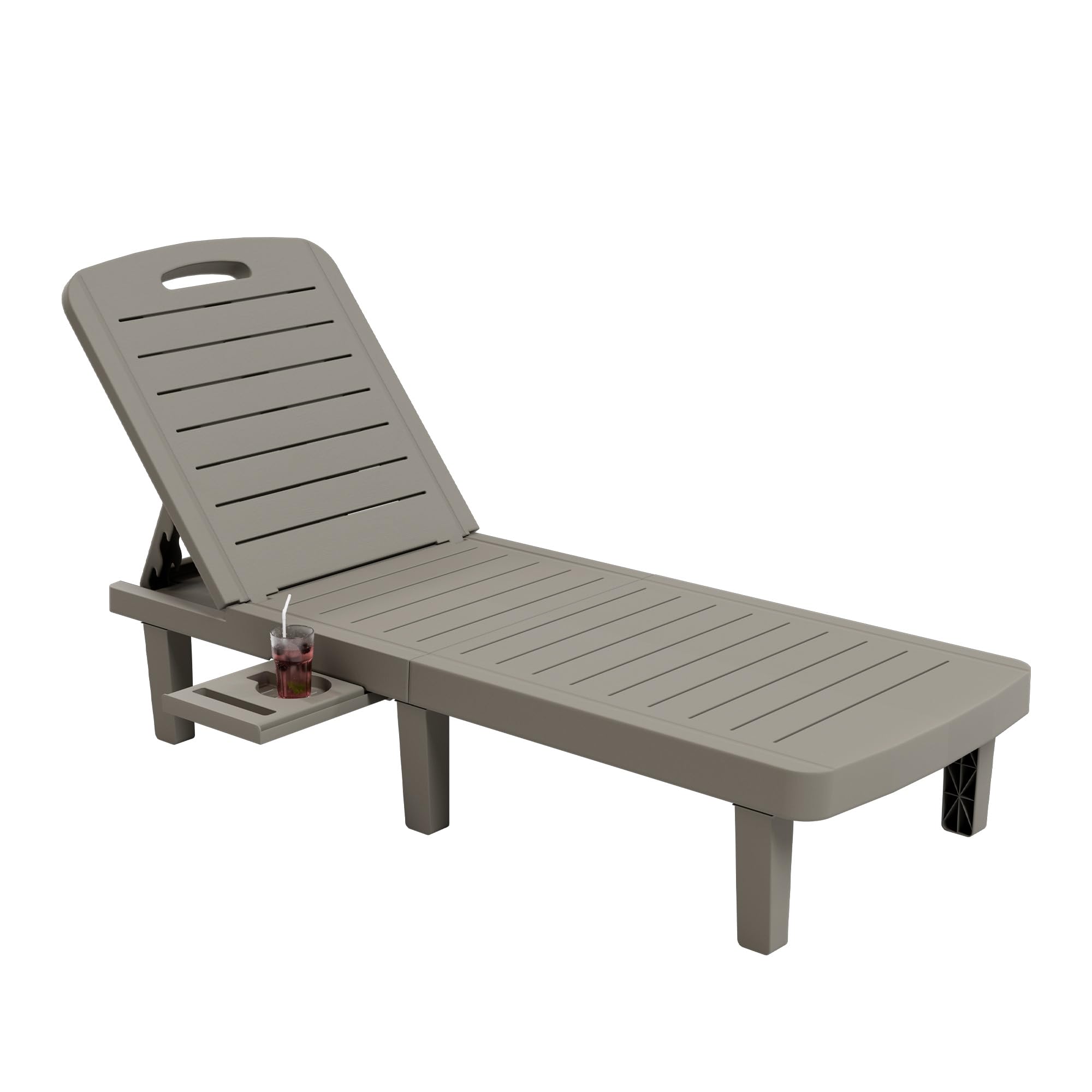 Oversized Outdoor Chairse Lounge Chair, 5-Level Adjustment Backrest