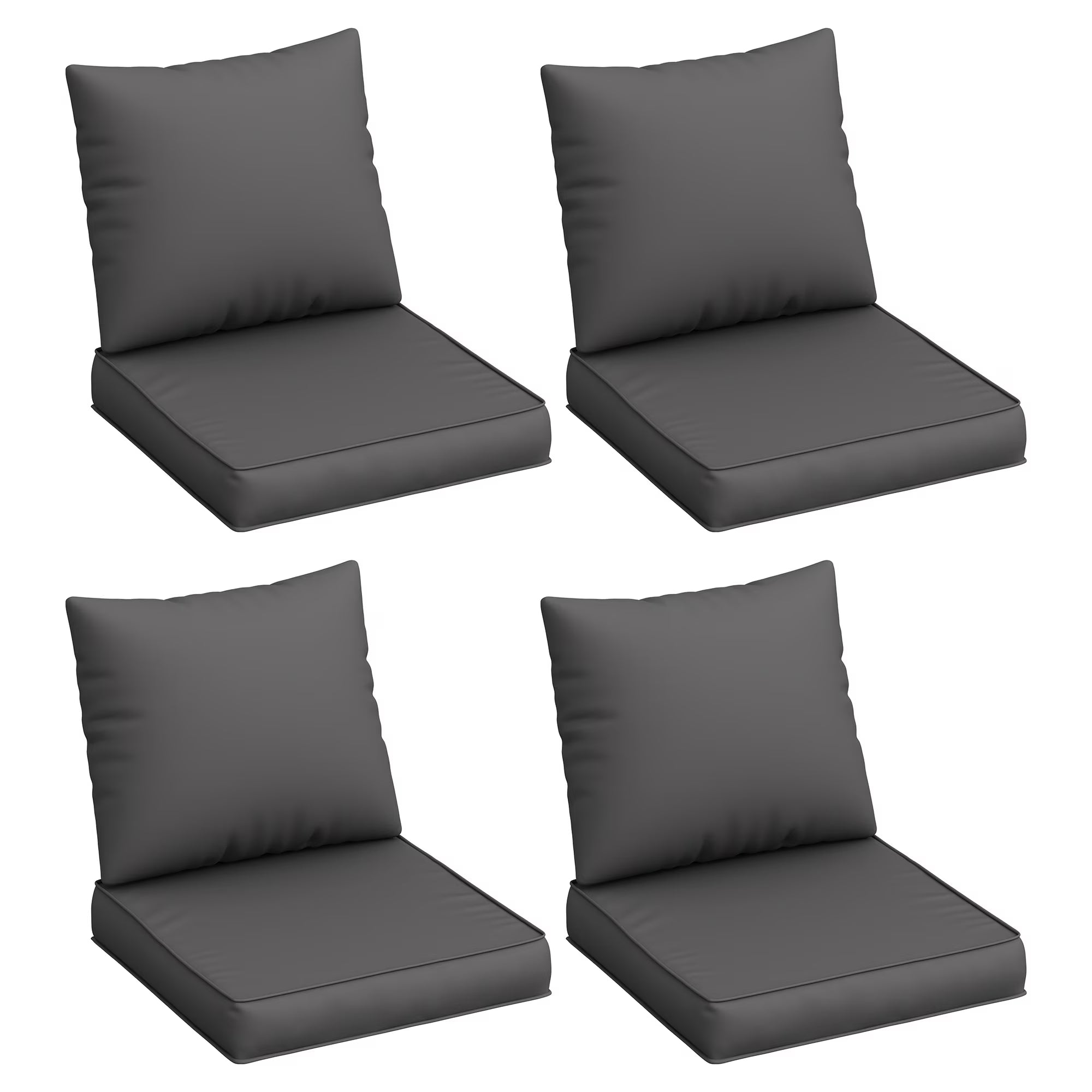 UDPATIO Outdoor Cushions for Patio Furniture, 4'' Replacement Cushions for Outdoor Furniture, Water-Resistant Patio Furniture Sectional Cushions for Sofa Couch Bench, Grey
