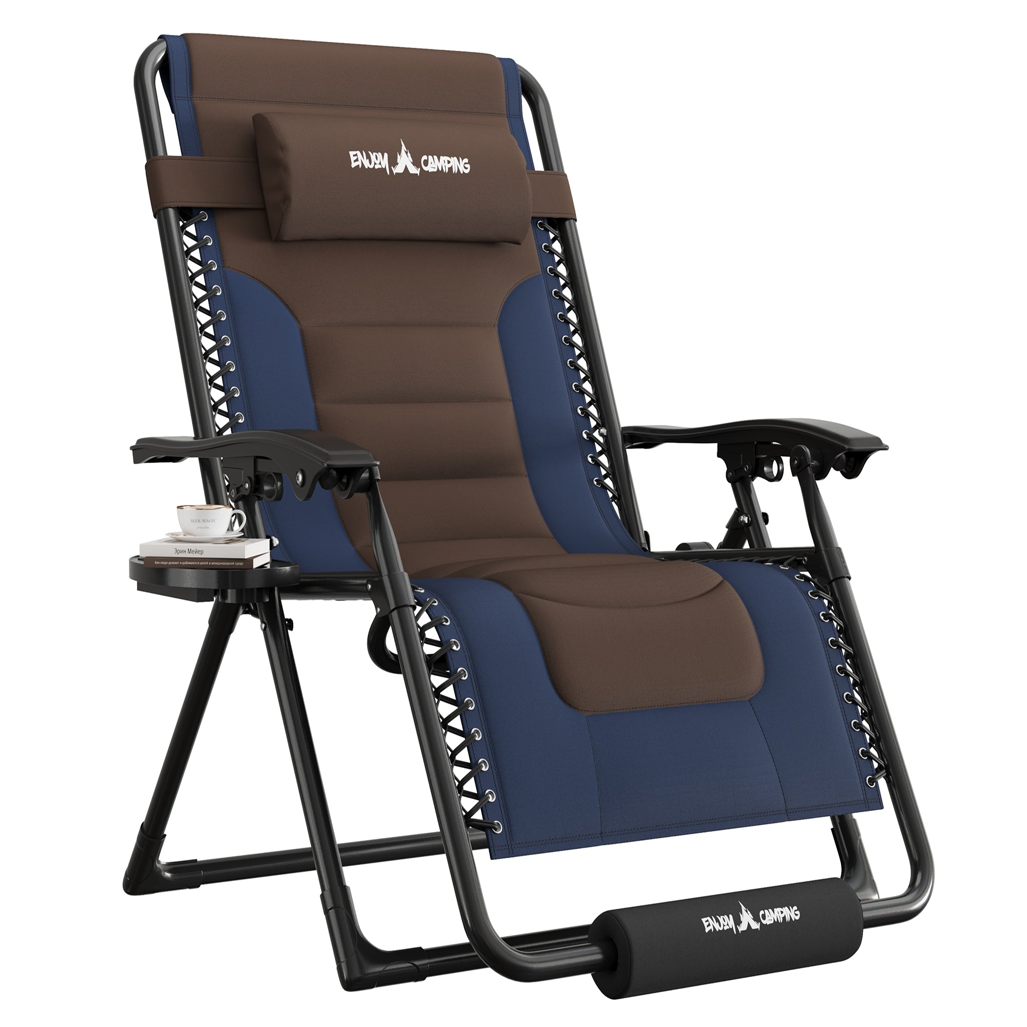 Oversized Zero Gravity Chair – Heavy Duty 500lb Capacity, Adjustable Recliner with Headrest & Footrest, Foldable Outdoor Patio Lounge Chair