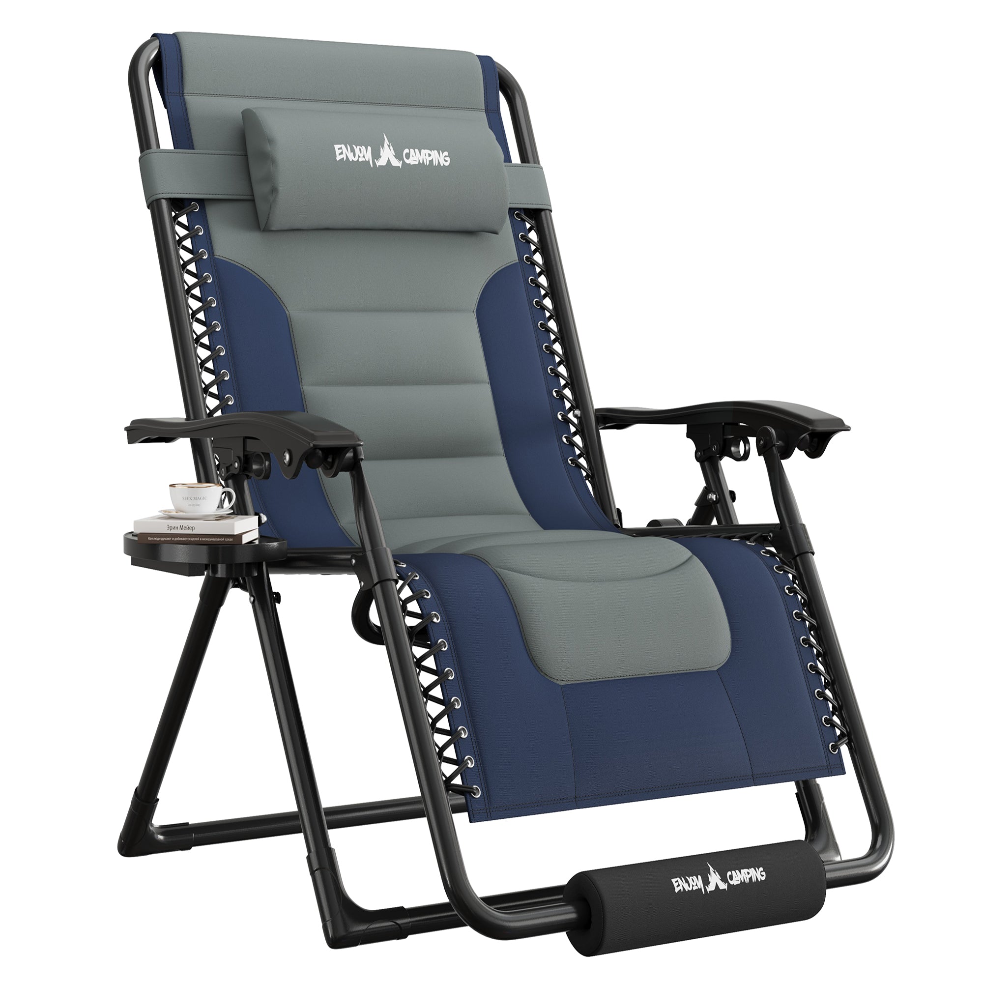 Oversized Zero Gravity Chair – Heavy Duty 500lb Capacity, Adjustable Recliner with Headrest & Footrest, Foldable Outdoor Patio Lounge Chair