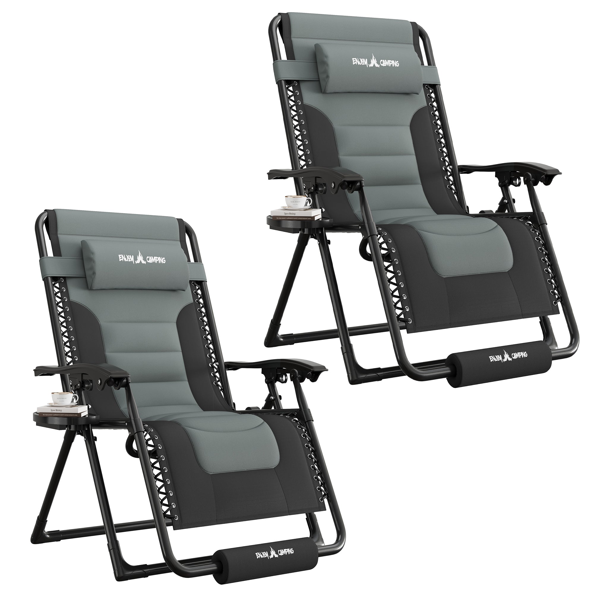 Oversized Zero Gravity Chair – Heavy Duty 500lb Capacity, Adjustable Recliner with Headrest & Footrest, Foldable Outdoor Patio Lounge Chair