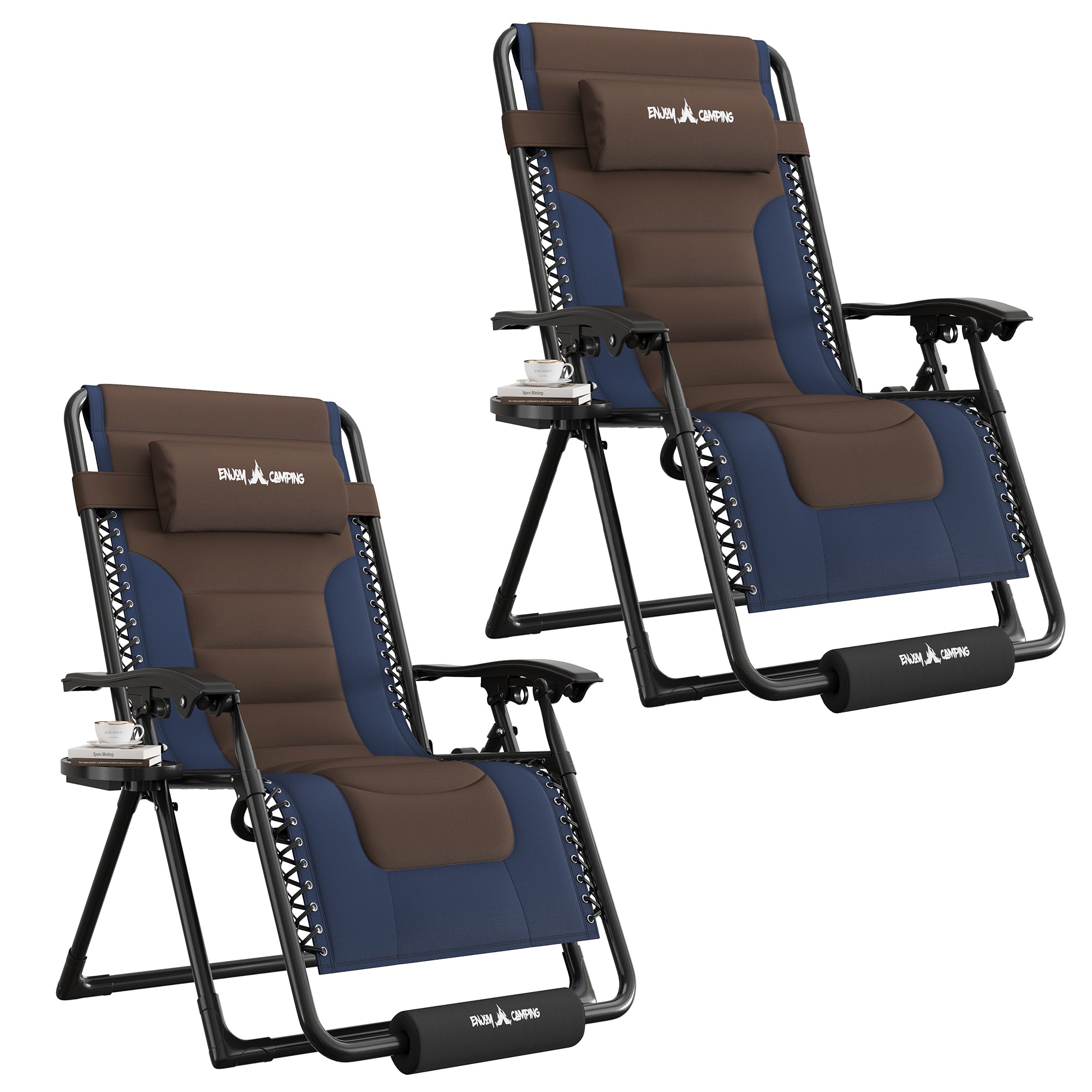 Oversized Zero Gravity Chair – Heavy Duty 500lb Capacity, Adjustable Recliner with Headrest & Footrest, Foldable Outdoor Patio Lounge Chair