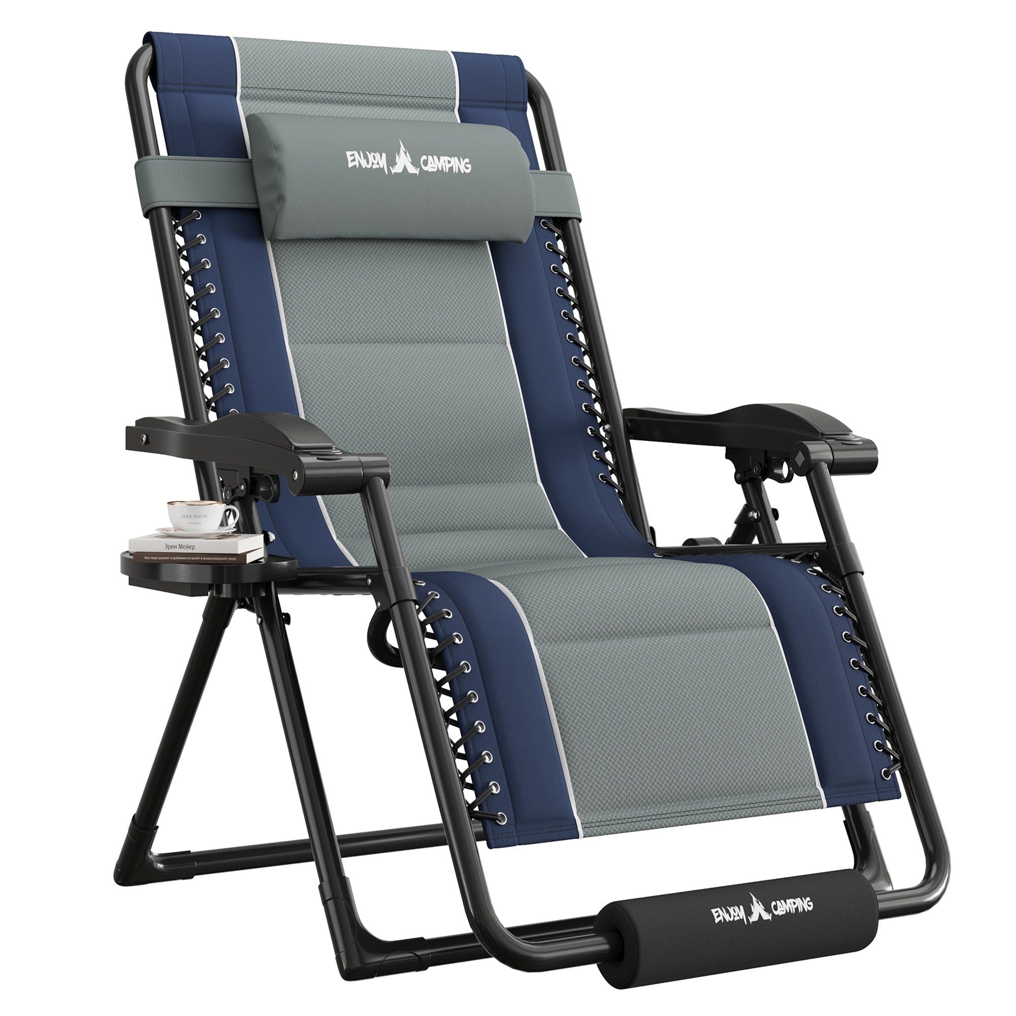 Oversized Zero Gravity Chair – Heavy Duty 500lb Capacity, Adjustable Recliner with Headrest & Footrest, Foldable Outdoor Patio Lounge Chair