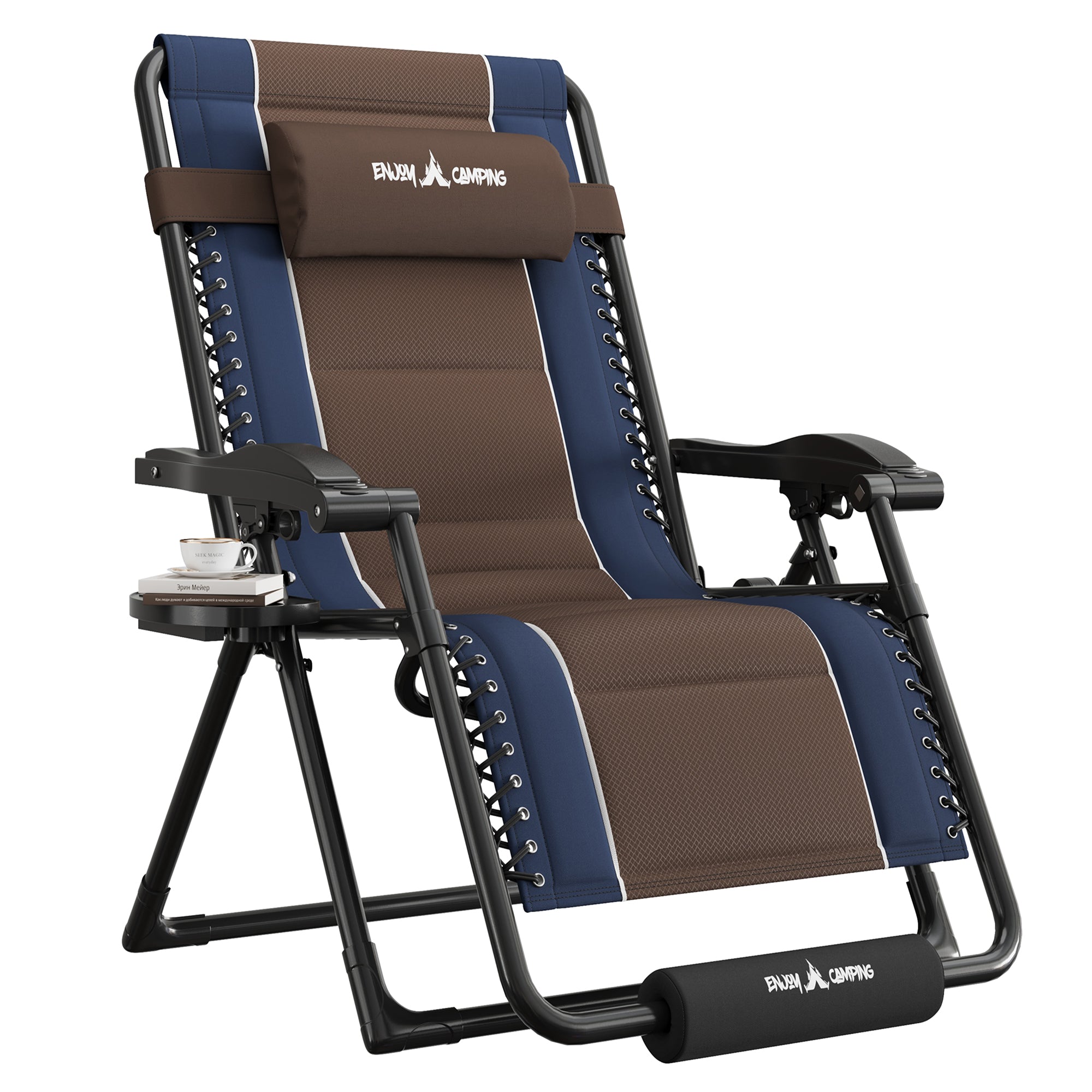 Oversized Zero Gravity Chair – Heavy Duty 500lb Capacity, Adjustable Recliner with Headrest & Footrest, Foldable Outdoor Patio Lounge Chair