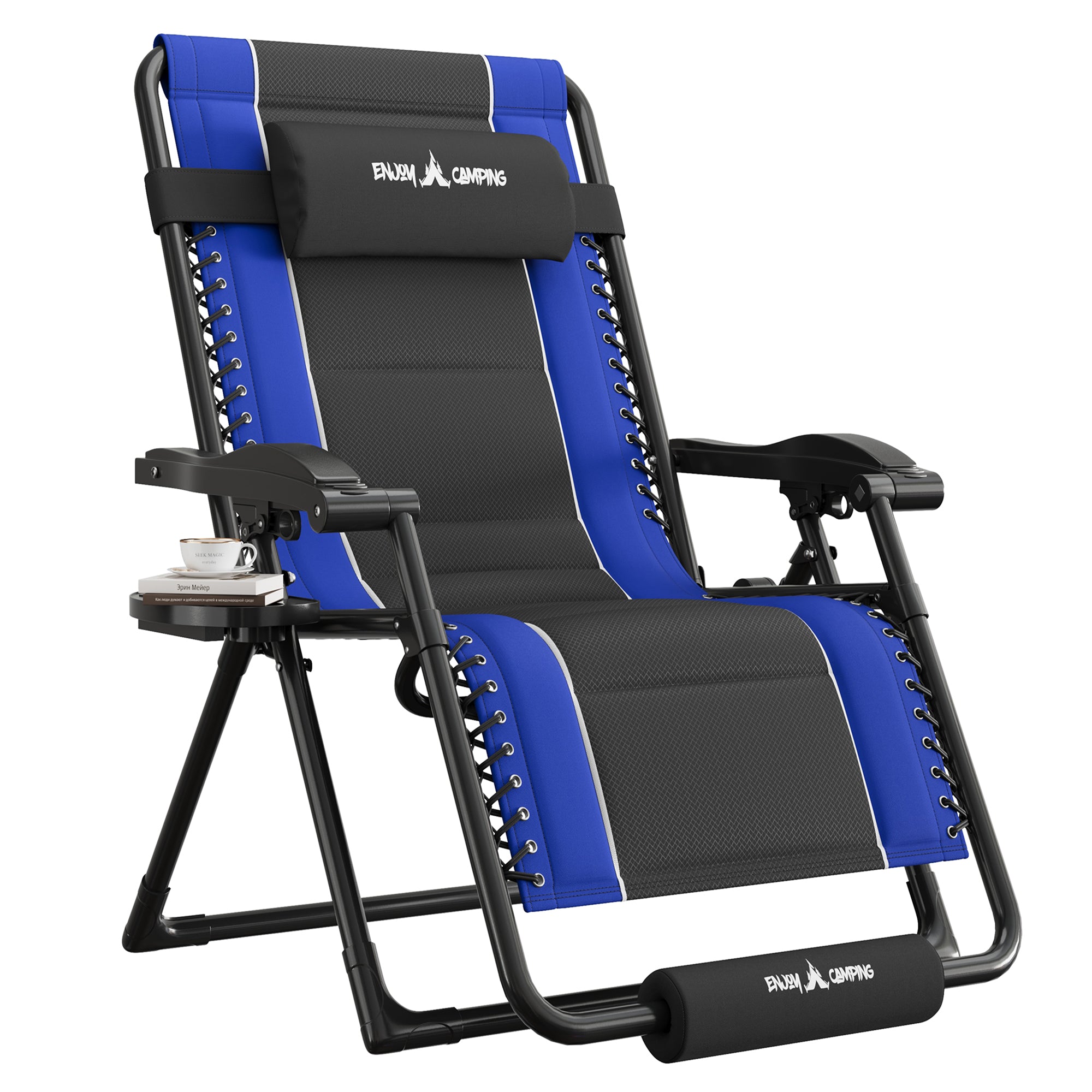 Oversized Zero Gravity Chair – Heavy Duty 500lb Capacity, Adjustable Recliner with Headrest & Footrest, Foldable Outdoor Patio Lounge Chair