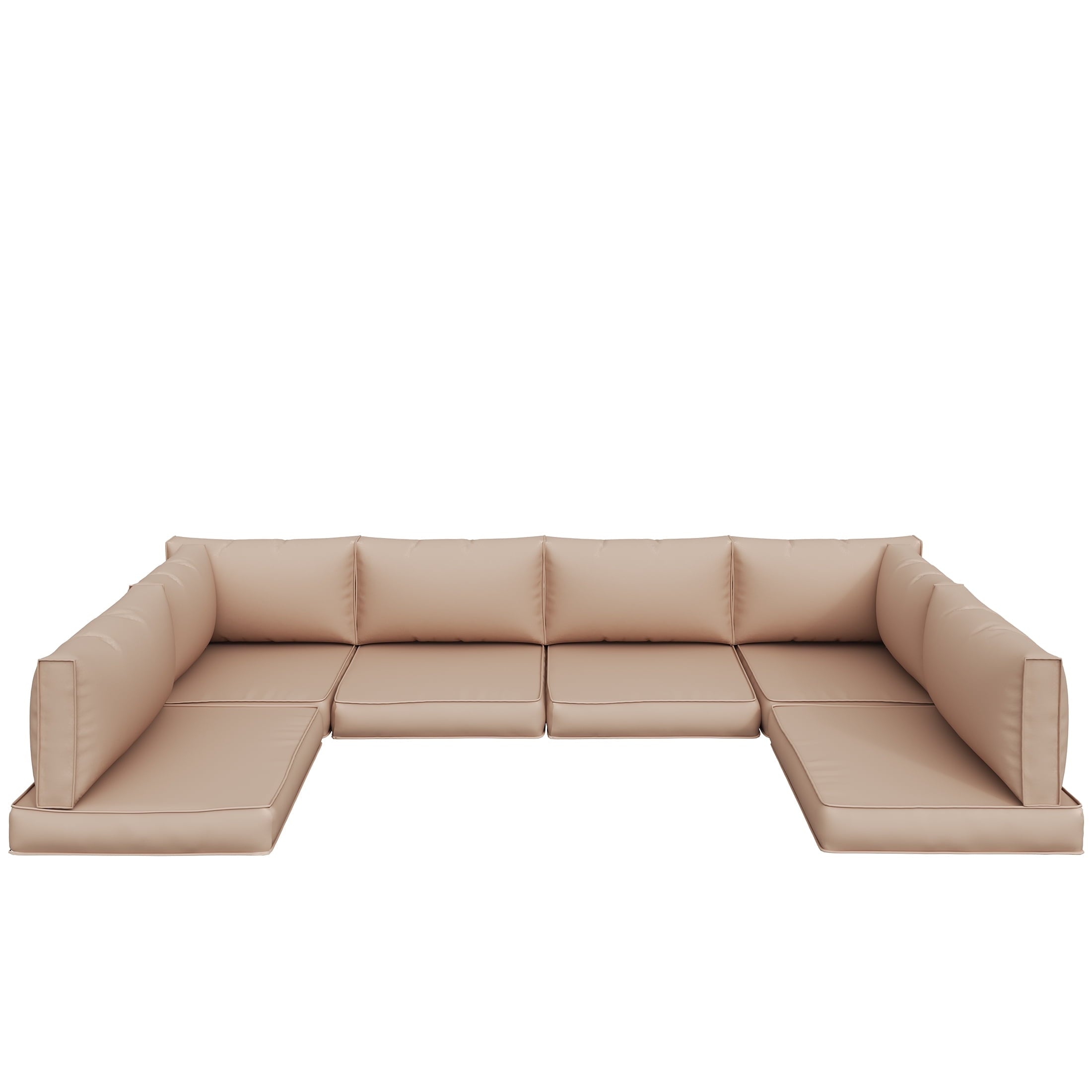 UDPATIO Outdoor Cushions, Patio Furniture Cushions, 4" Thick Replacement Outdoor Cushions, Patio Sofa Cushions with Water-Resistant Deep Seat Outdoor Couch Cushions(Beige)