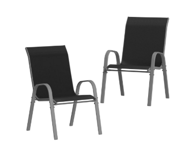 UDPATIO Patio Chairs Set of 2, Outdoor Dining Chairs High Back with All Weather Breathable Textilene, Metal Frame for Lawn Garden Backyard Deck, Brown