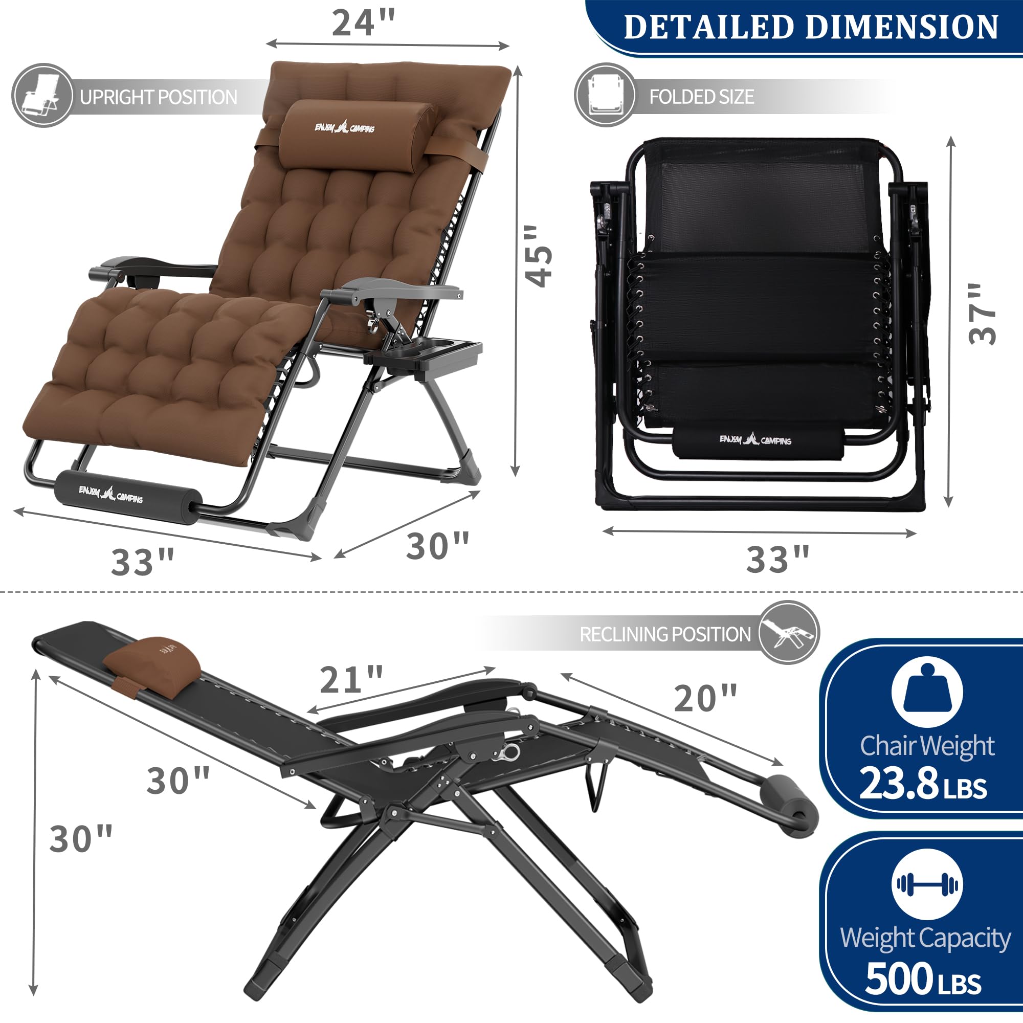 B0BK7TJFLZ UDPATIO Oversized Zero Gravity Chair