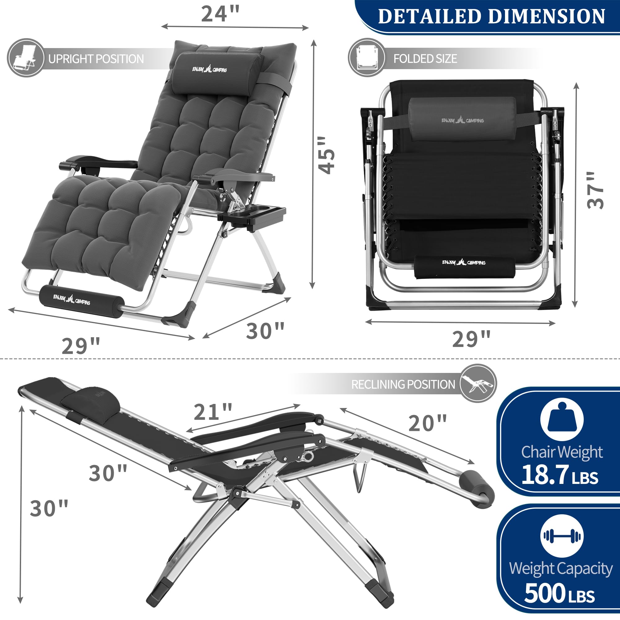 B0BK7TJFLZ UDPATIO Oversized Zero Gravity Chair