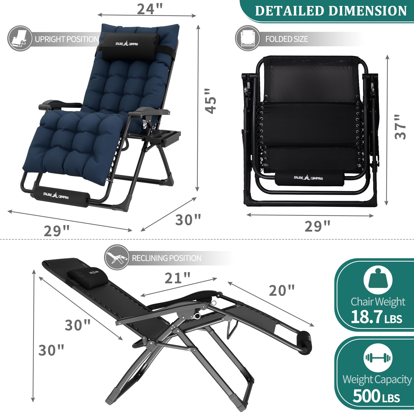 B0BK7TJFLZ UDPATIO Oversized Zero Gravity Chair