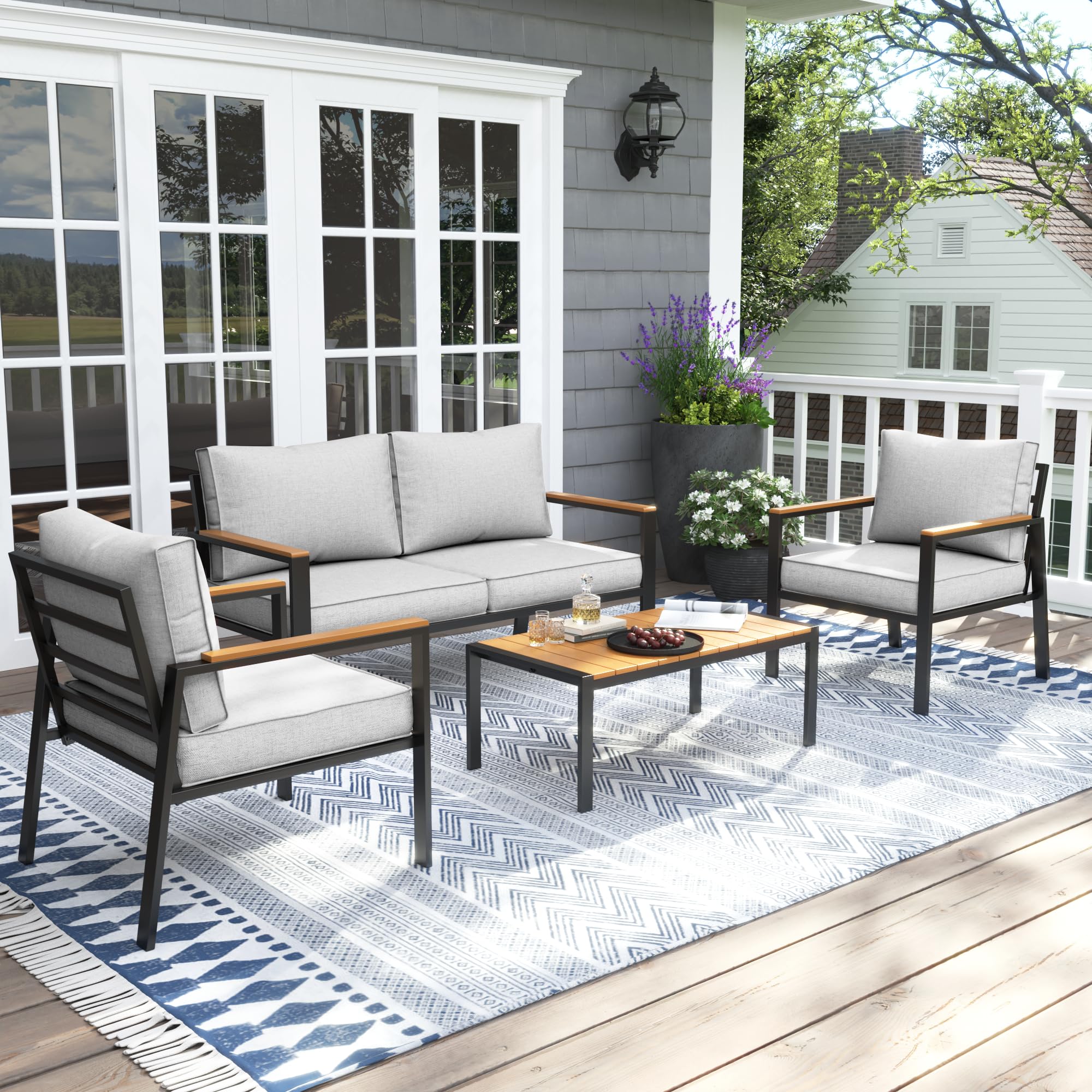 Metal patio furniture sets sale