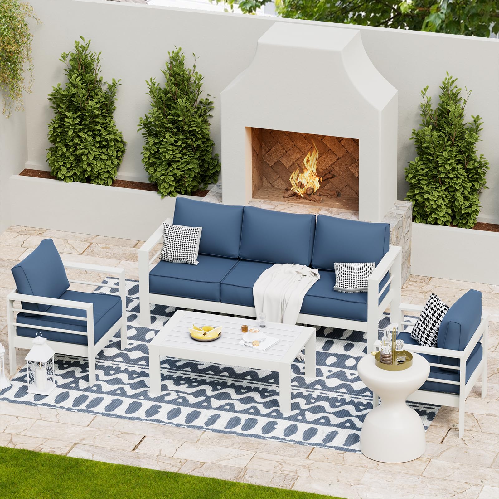 B0D6RNHJVQ Aluminum Patio Furniture Set