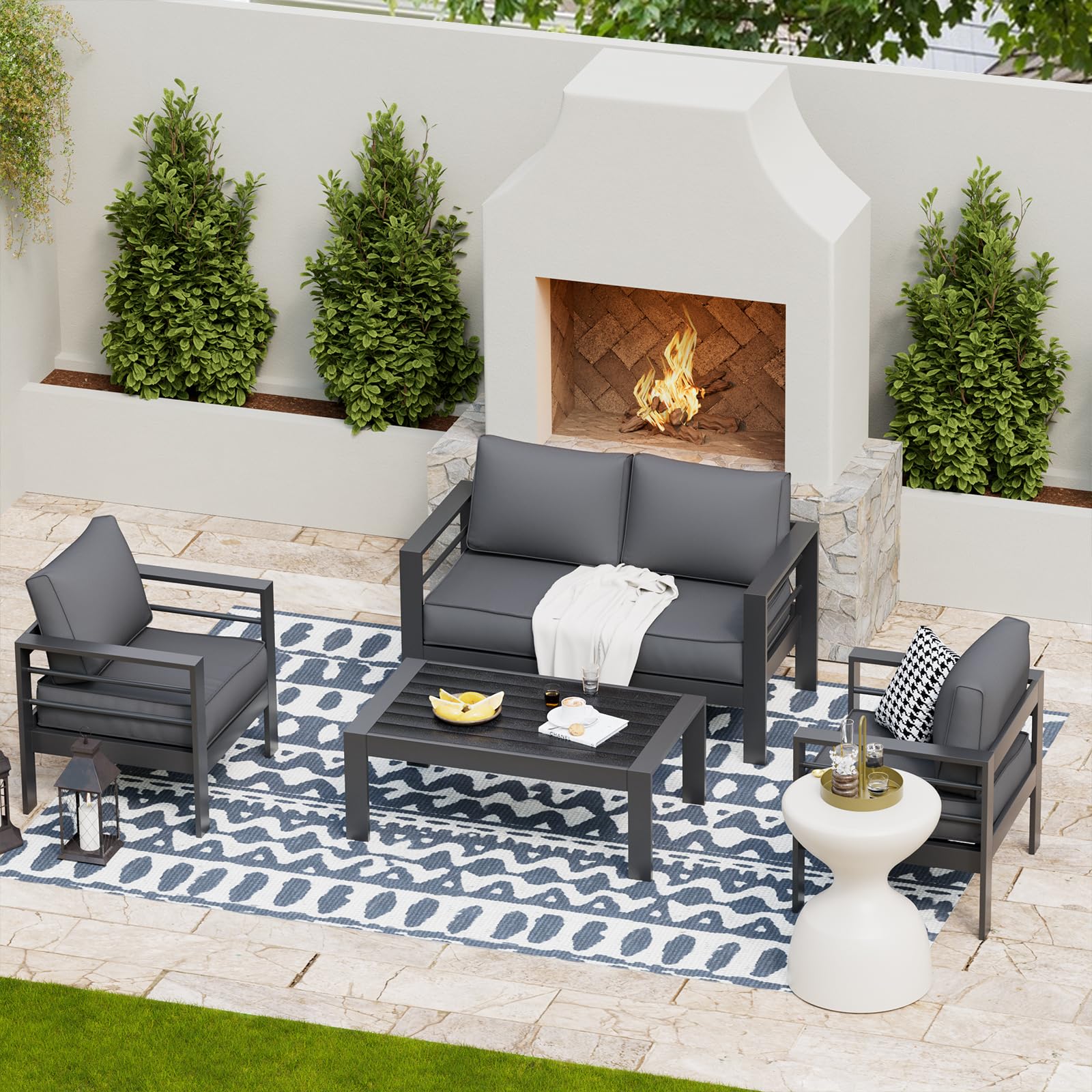 B0D6RNHJVQ Aluminum Patio Furniture Set