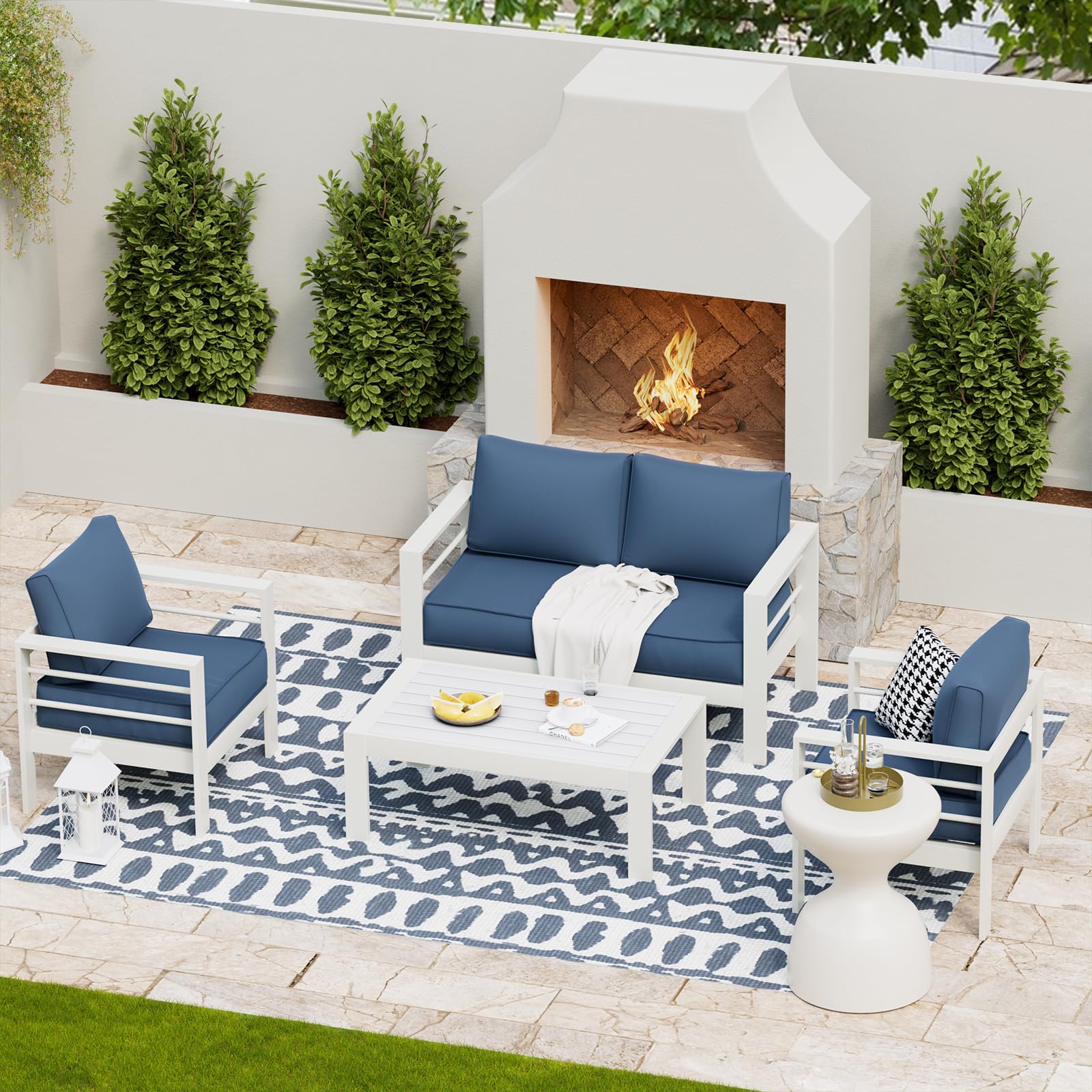 B0D6RNHJVQ Aluminum Patio Furniture Set