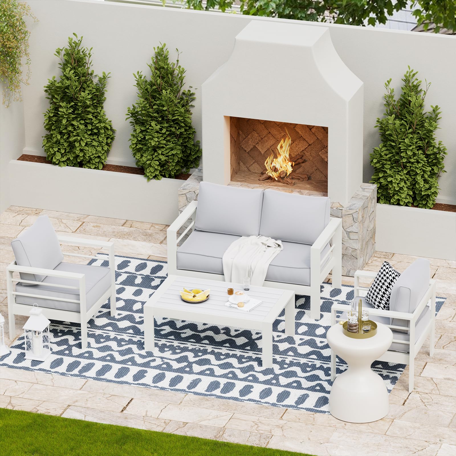 B0D6RNHJVQ Aluminum Patio Furniture Set