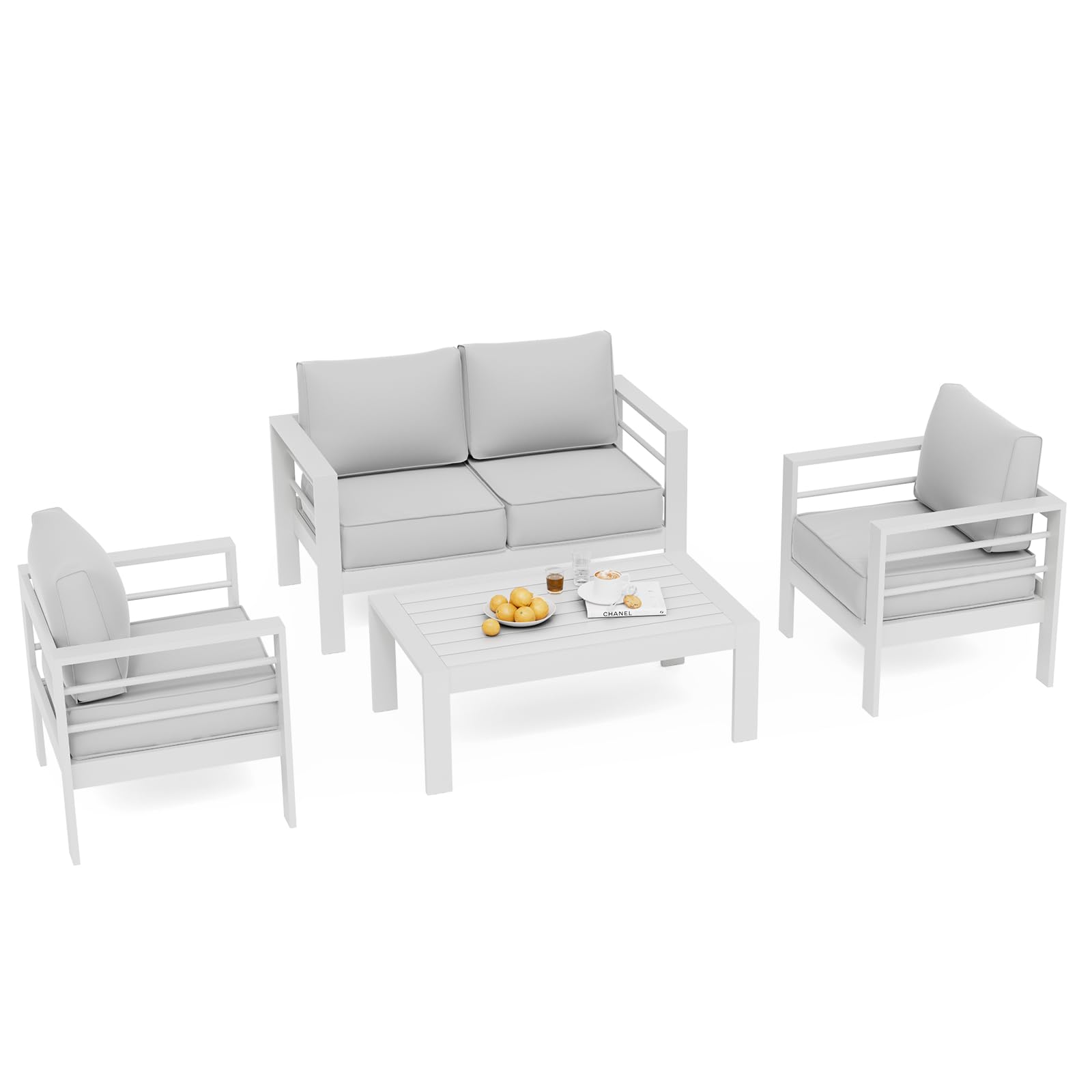 B0D6RNHJVQ Aluminum Patio Furniture Set