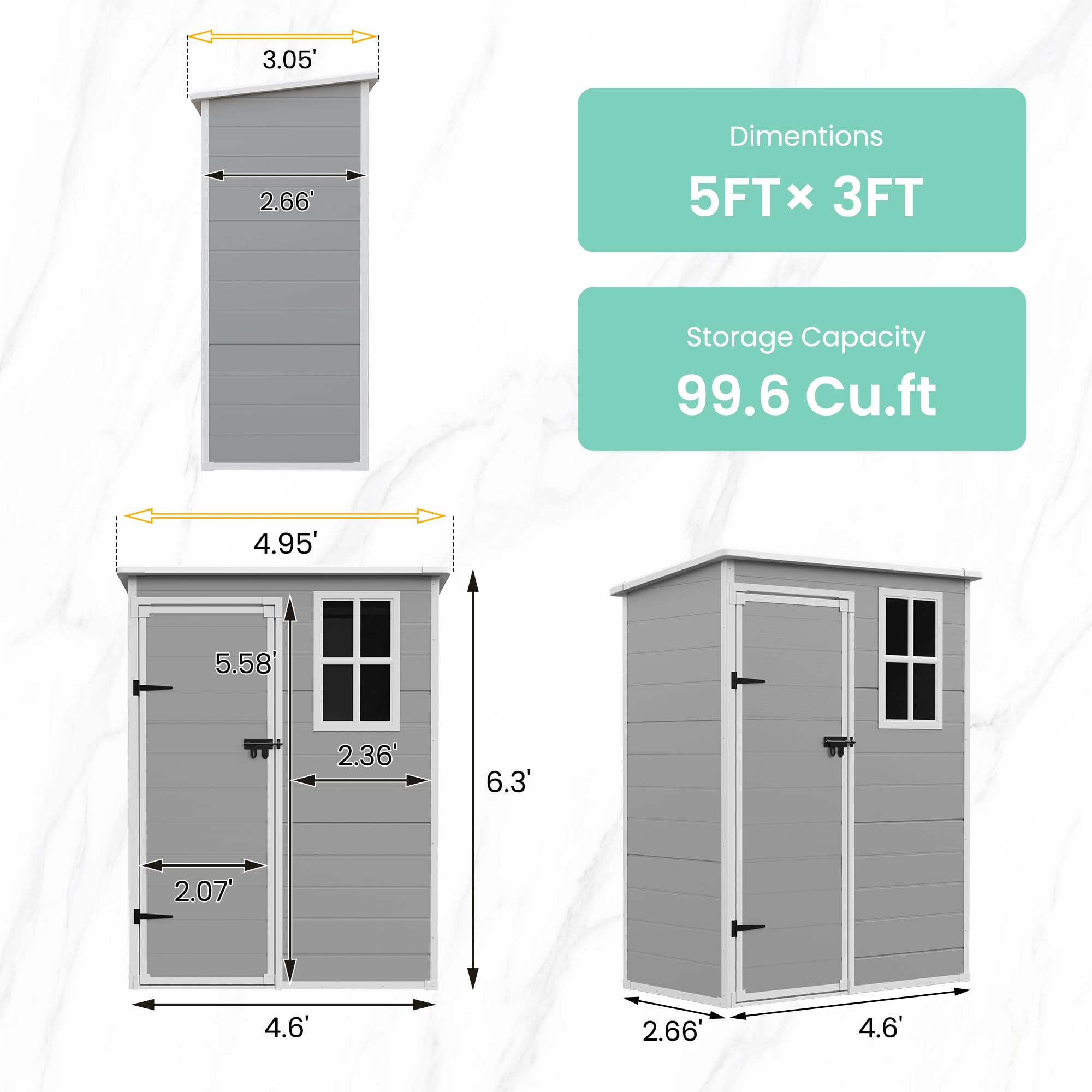 B0CR63VHD2 Outdoor Storage Shed