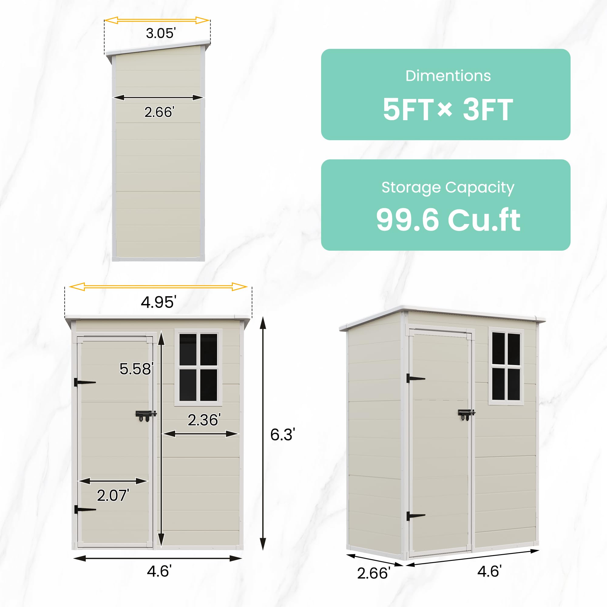 B0CR63VHD2 Outdoor Storage Shed