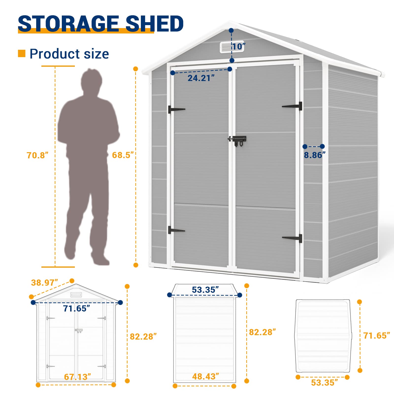 B0CR63VHD2 Outdoor Storage Shed