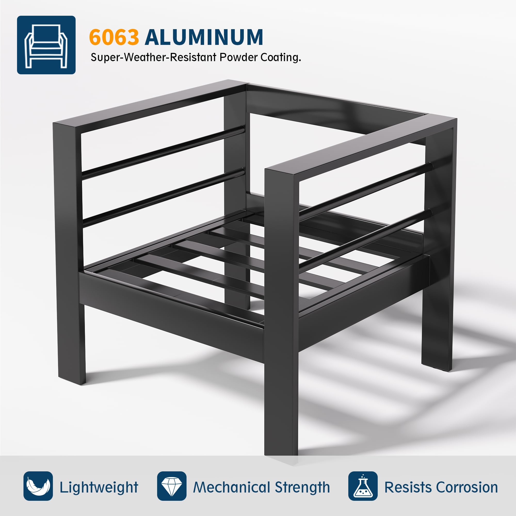 B0D6RNHJVQ Aluminum Patio Furniture Set