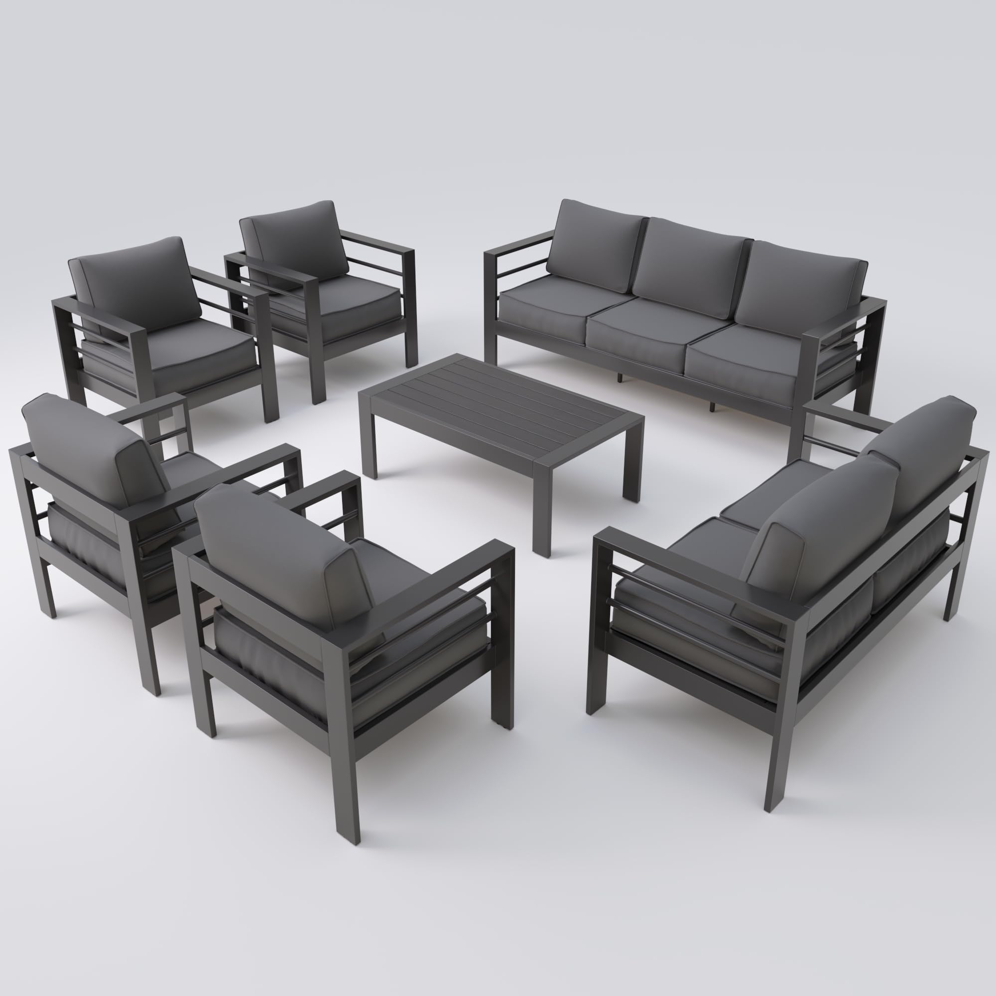 B0D6RNHJVQ Aluminum Patio Furniture Set