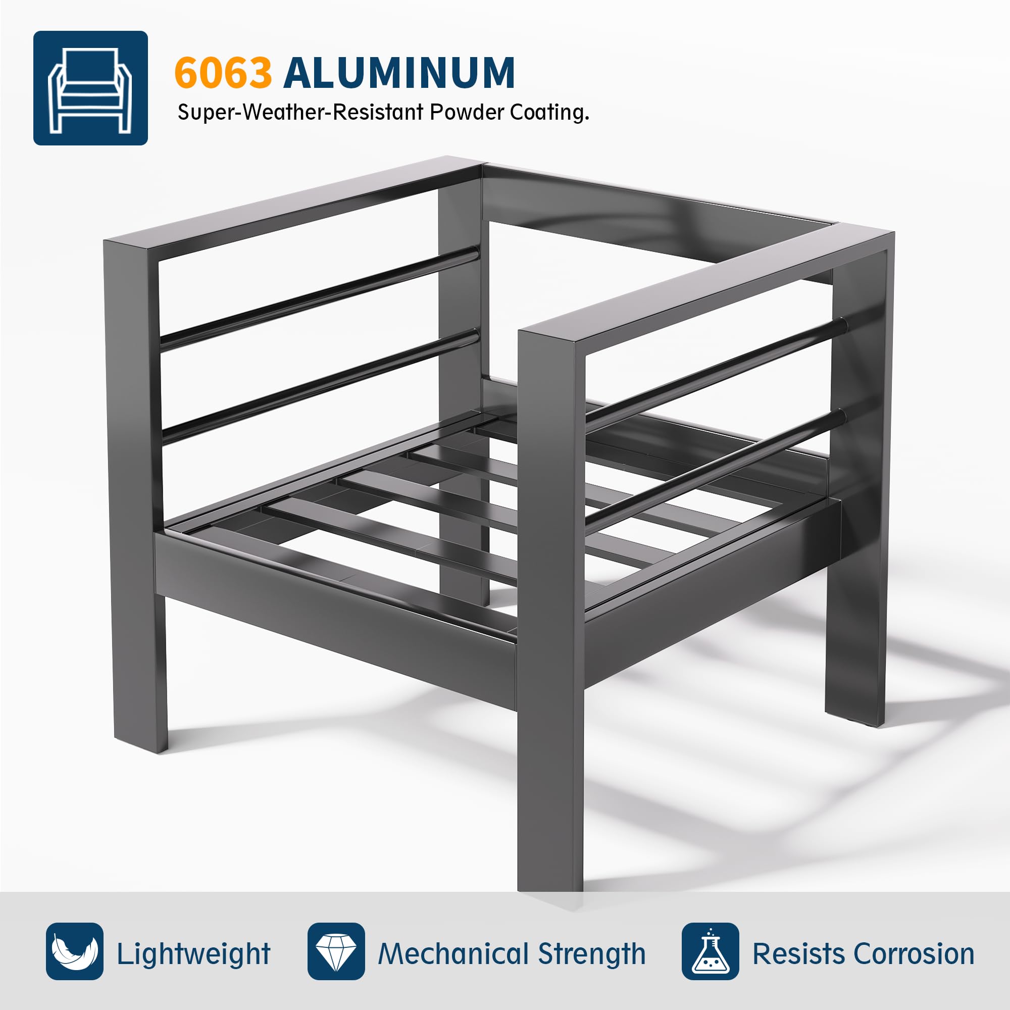 B0D6RNHJVQ Aluminum Patio Furniture Set