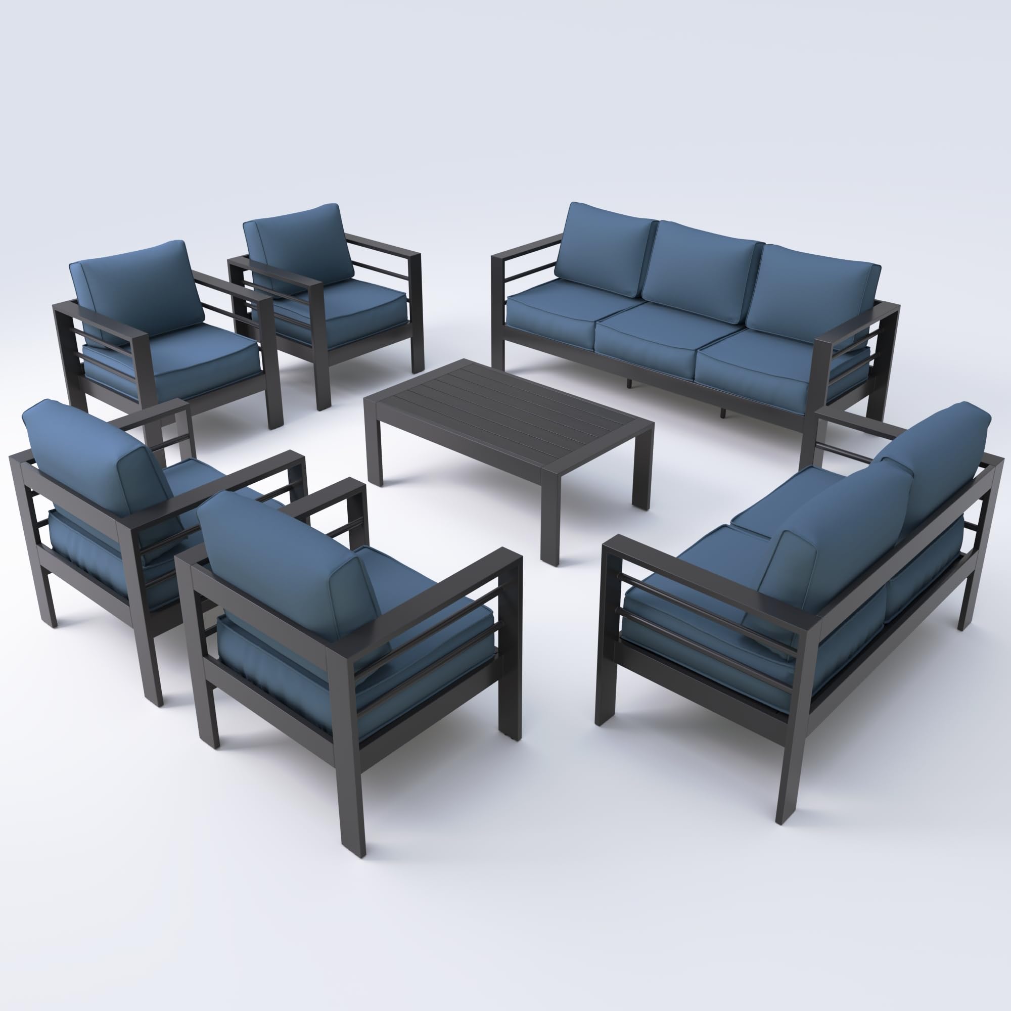 B0D6RNHJVQ Aluminum Patio Furniture Set