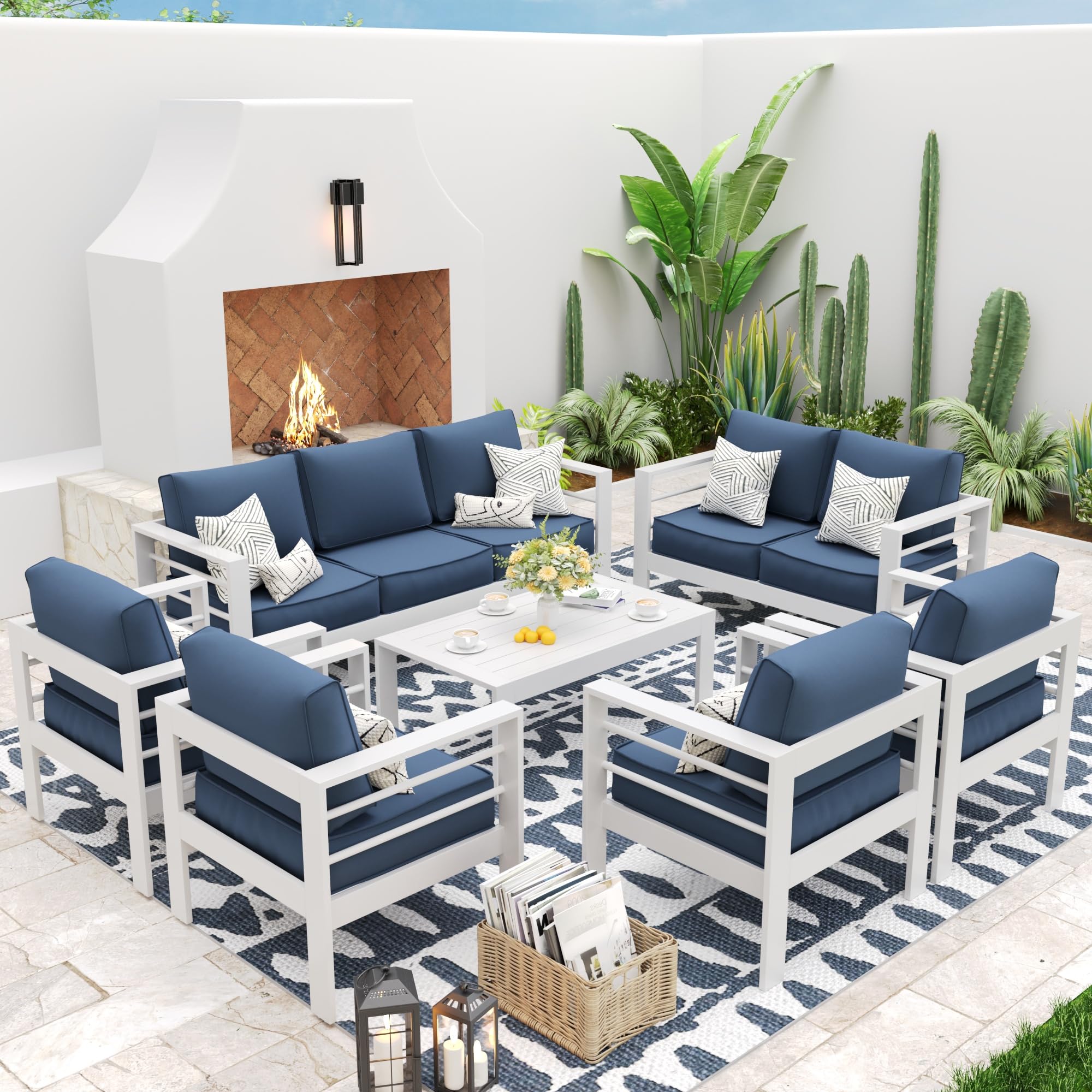 B0D6RNHJVQ Aluminum Patio Furniture Set