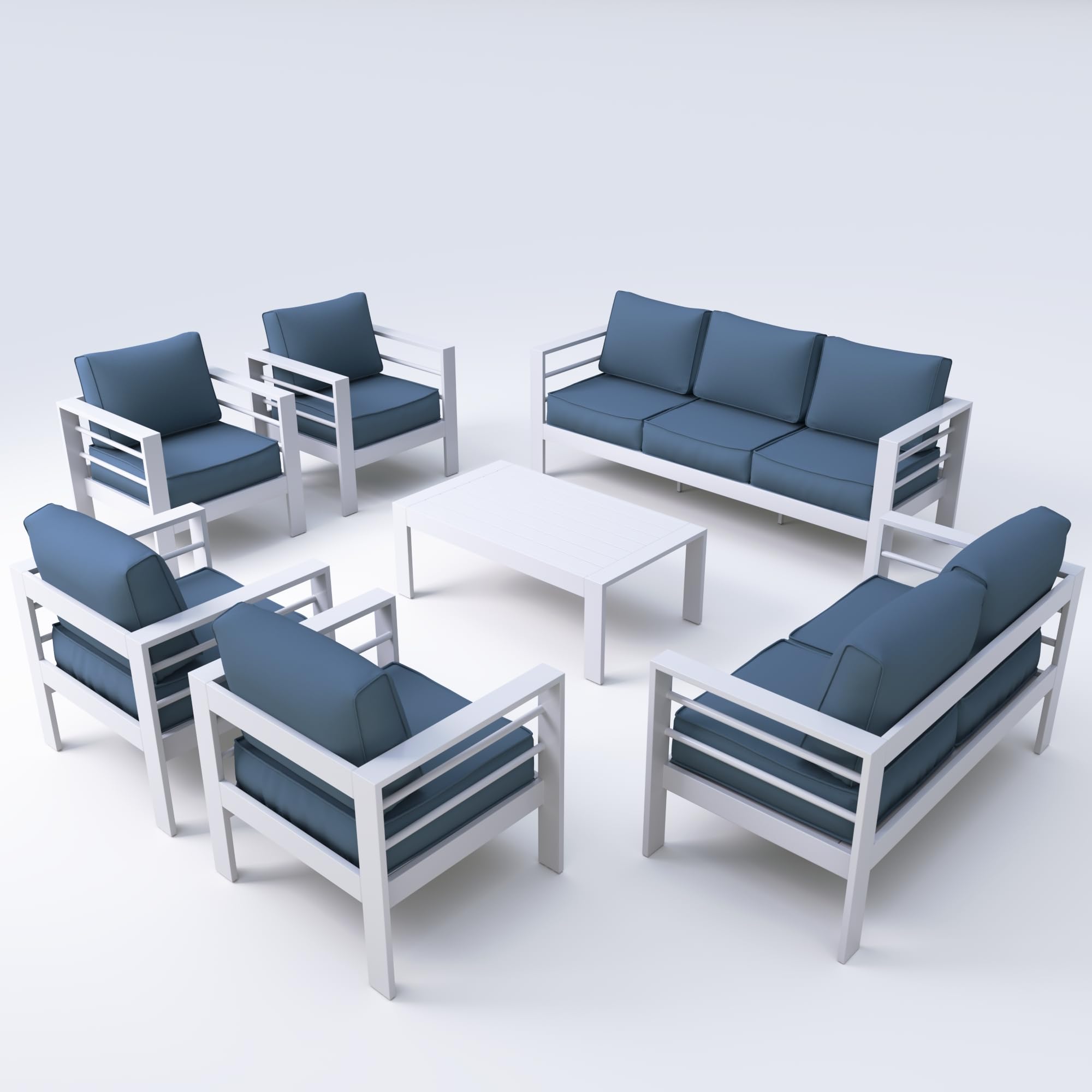 B0D6RNHJVQ Aluminum Patio Furniture Set