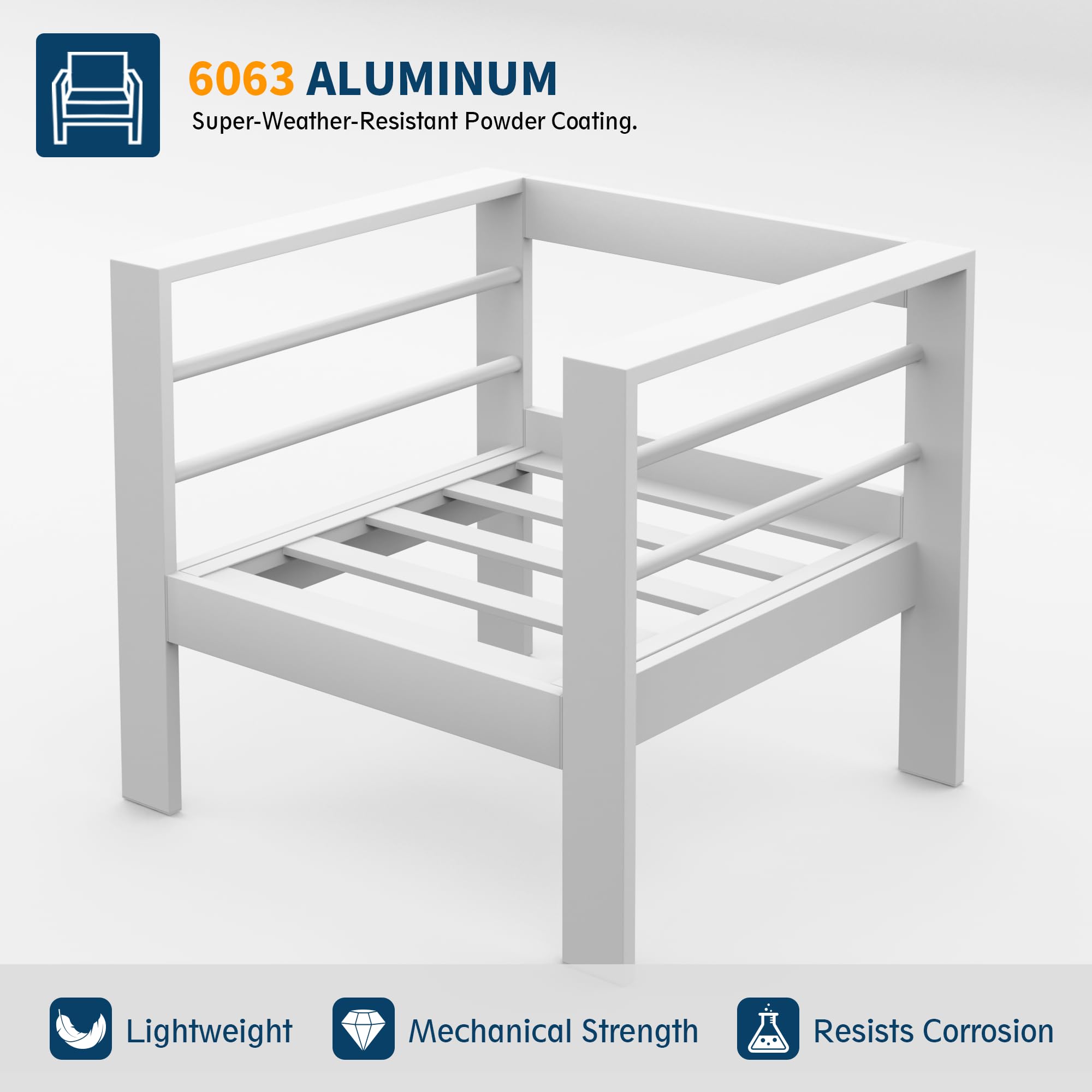 B0D6RNHJVQ Aluminum Patio Furniture Set