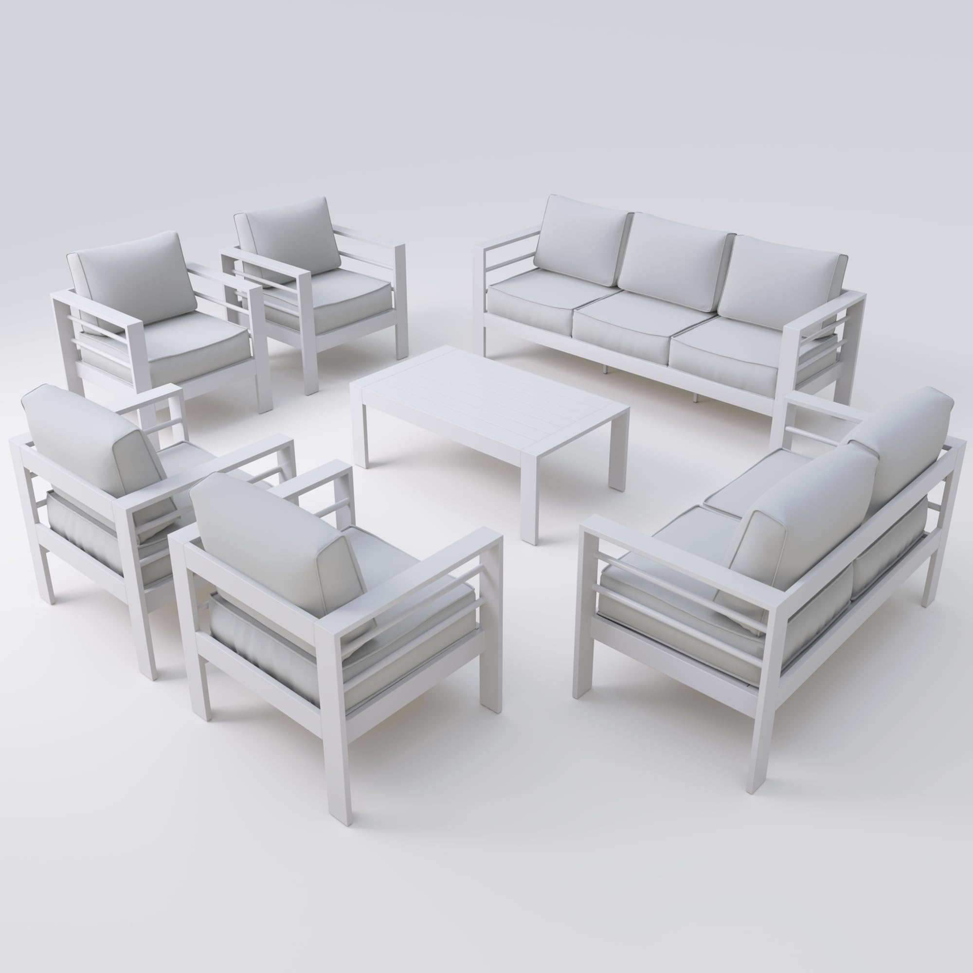 B0D6RNHJVQ Aluminum Patio Furniture Set