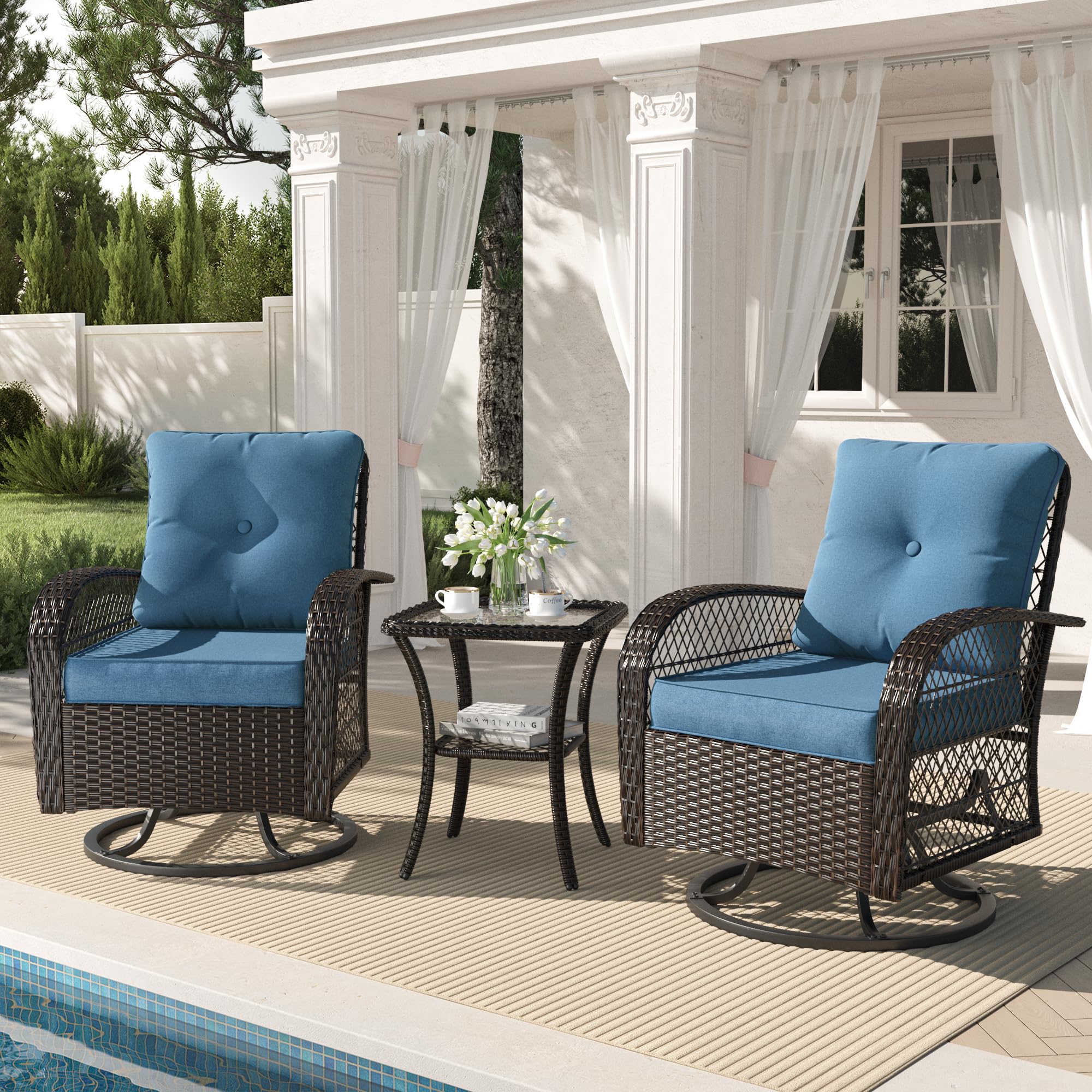 B0C1S3W8JC 3 Pieces Patio Furniture Set