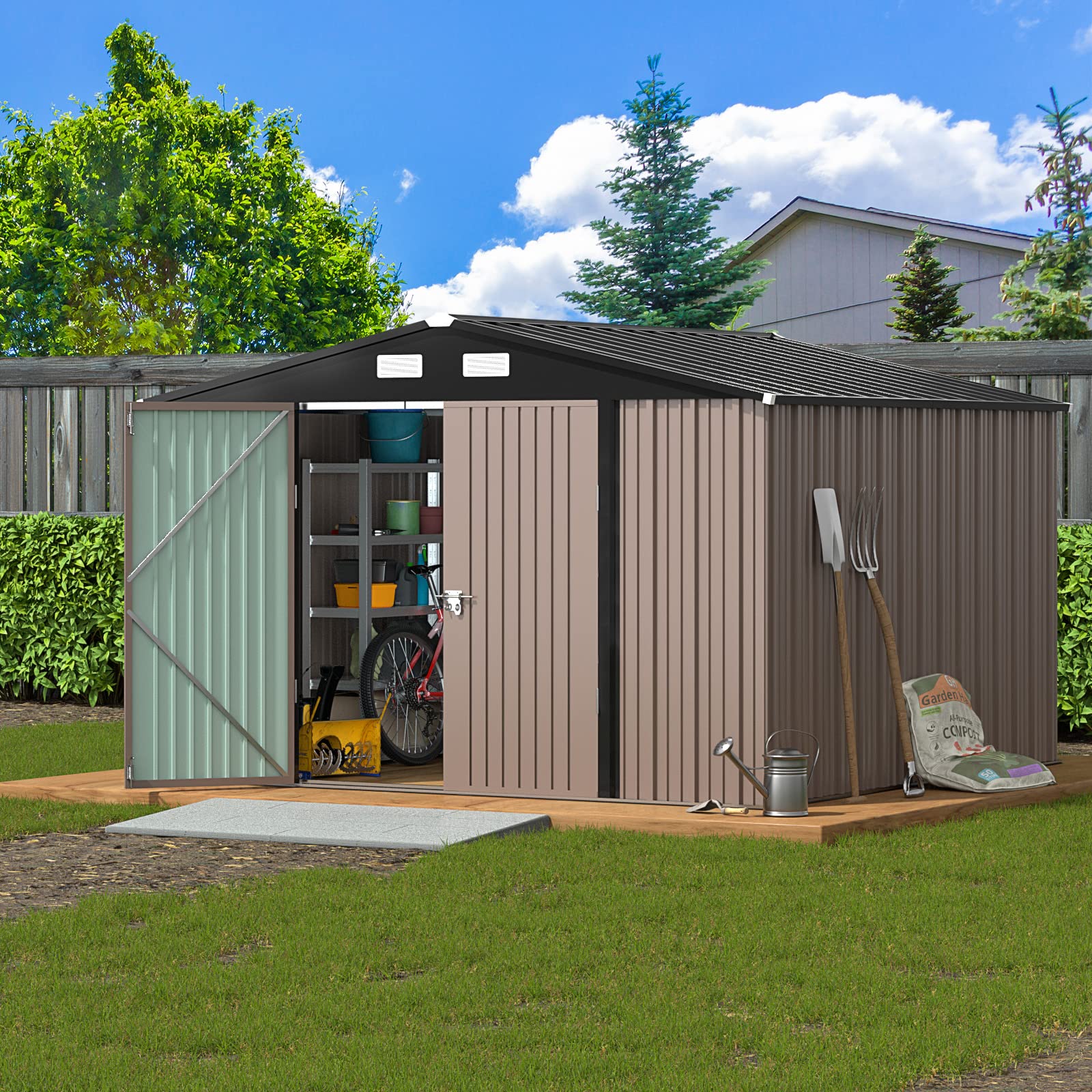 B09NHRS968 Outdoor Storage Shed