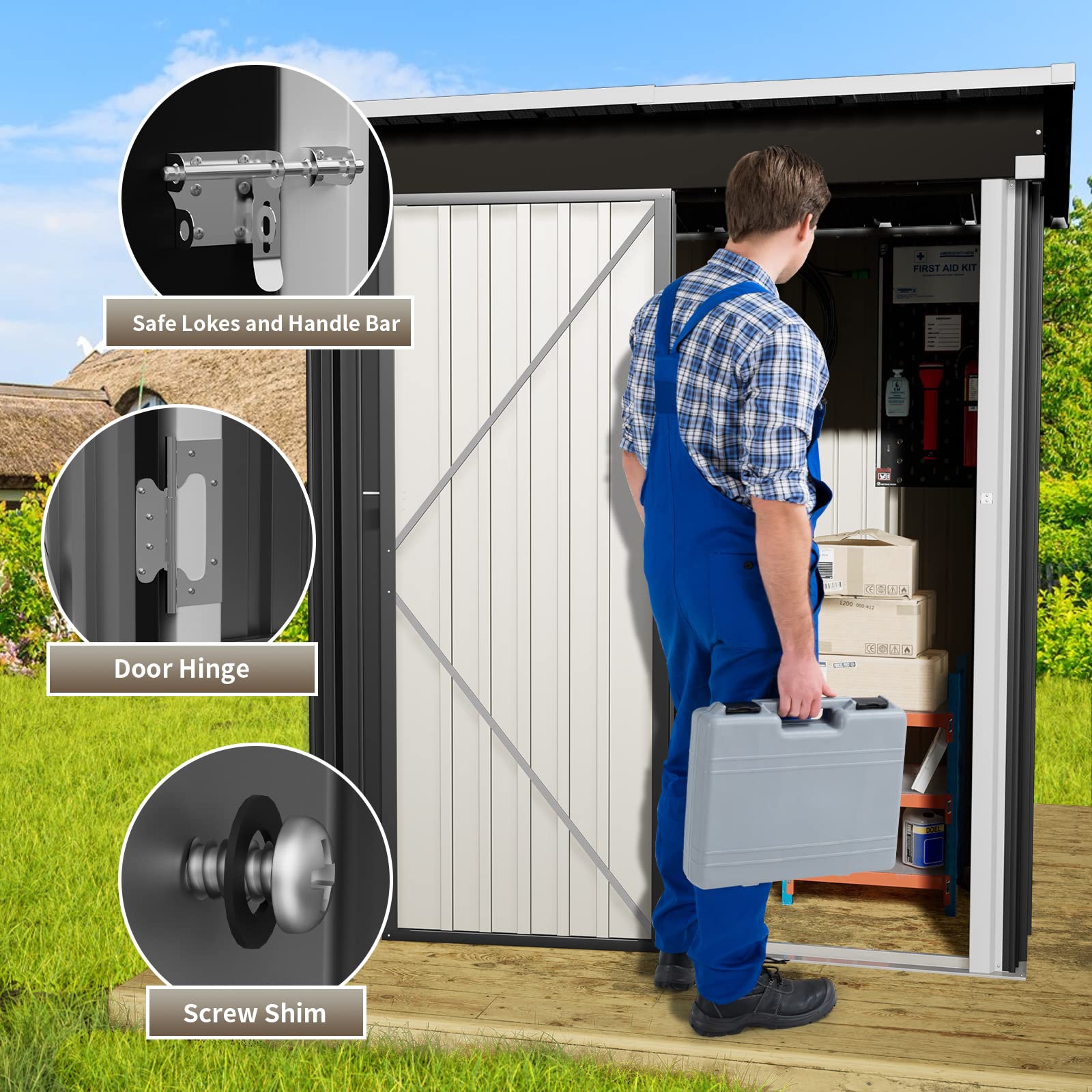 B09NHRS968 Outdoor Storage Shed