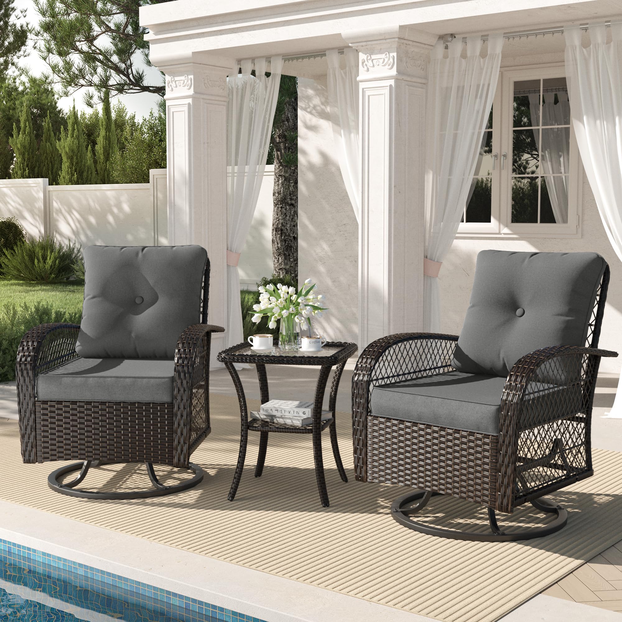 B0C1S3W8JC 3 Pieces Patio Furniture Set