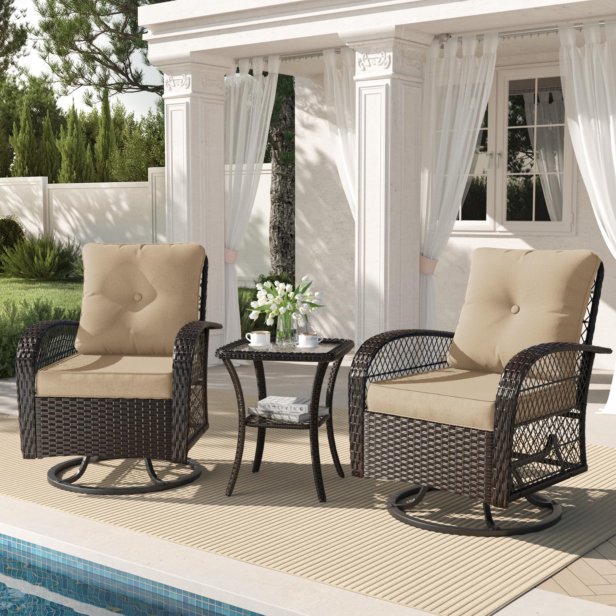 B0C1S3W8JC 3 Pieces Patio Furniture Set