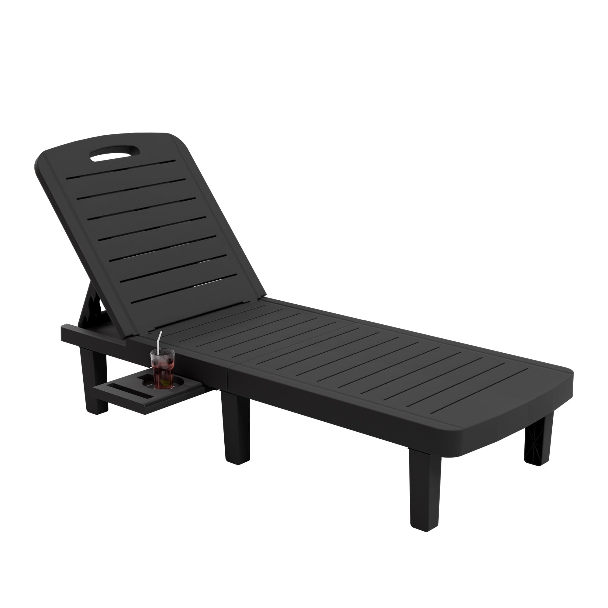 Oversized Outdoor Chairse Lounge Chair, 5-Level Adjustment Backrest