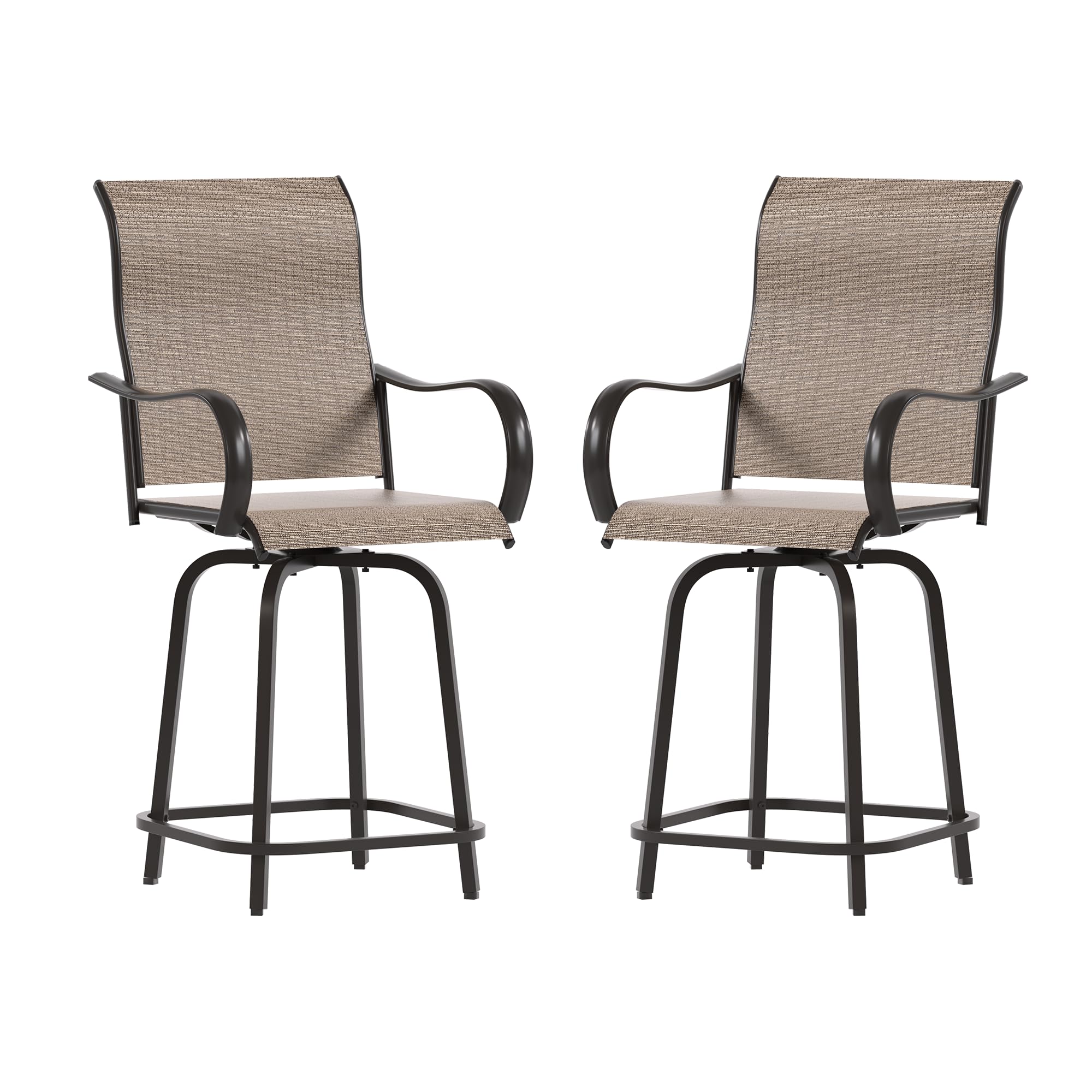 Patio Swivel Bar Stools Set of 3