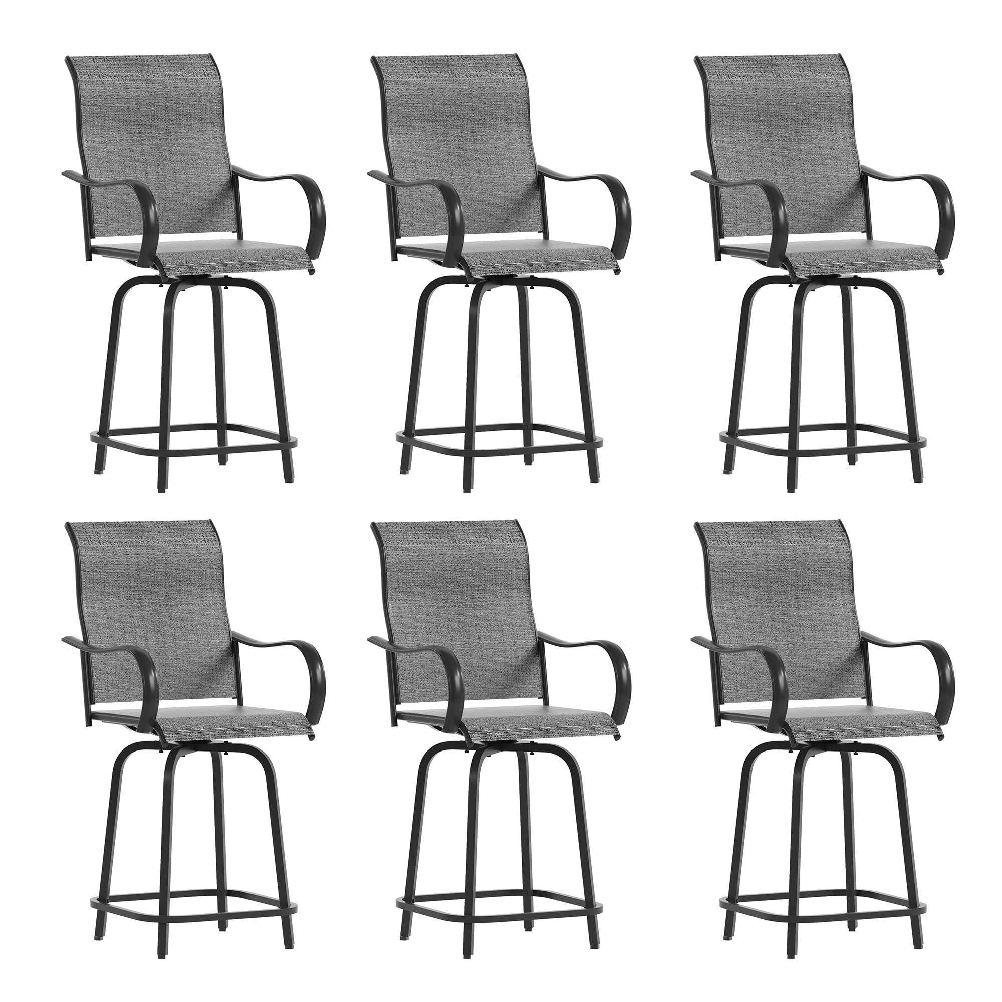 Patio Swivel Bar Stools Set of 3