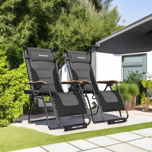 UDPATIO Oversized Zero Gravity Chair Patio Lounger for Ultimate Outdoor