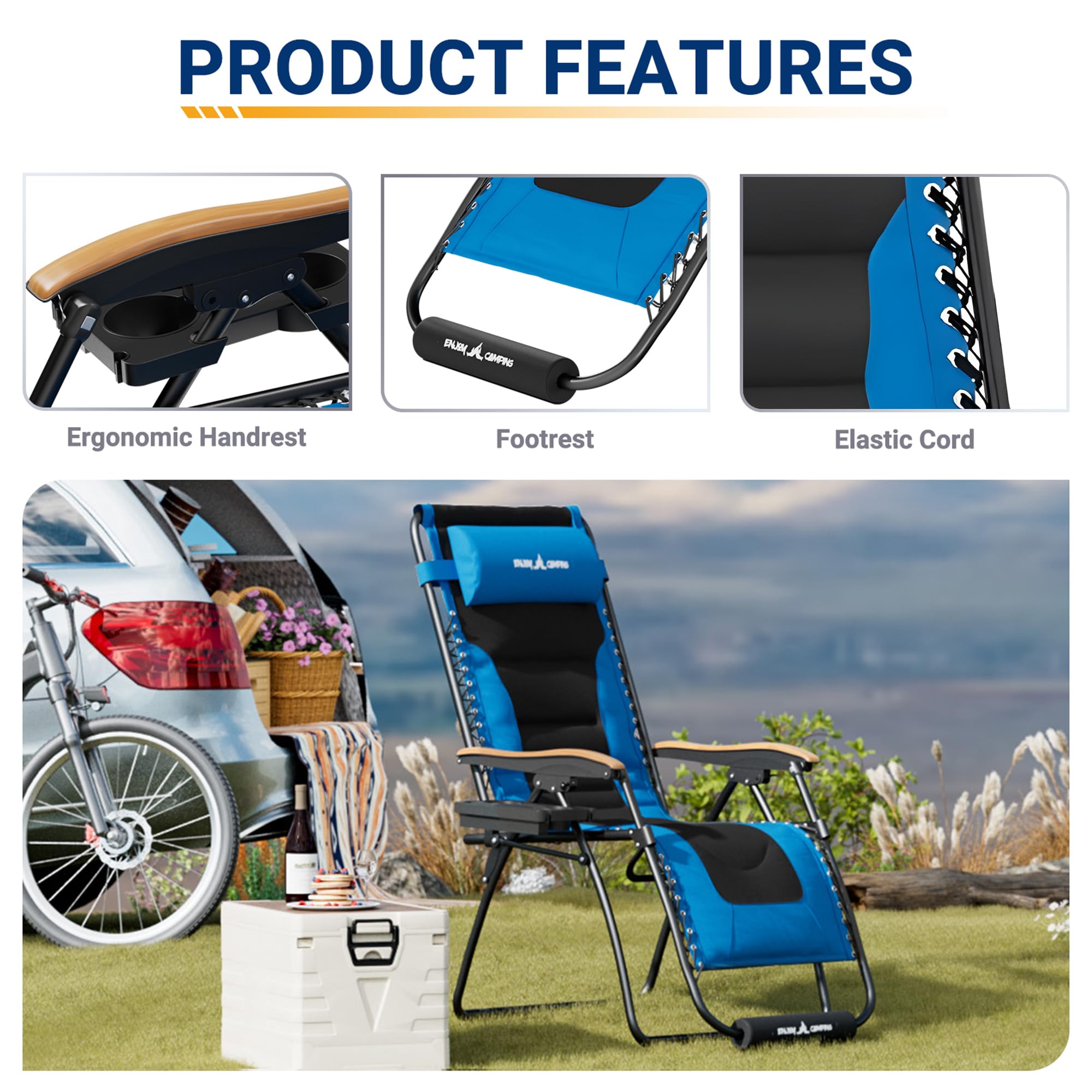 UDPATIO Oversized Zero Gravity Chair Patio Lounger for Ultimate Outdoor
