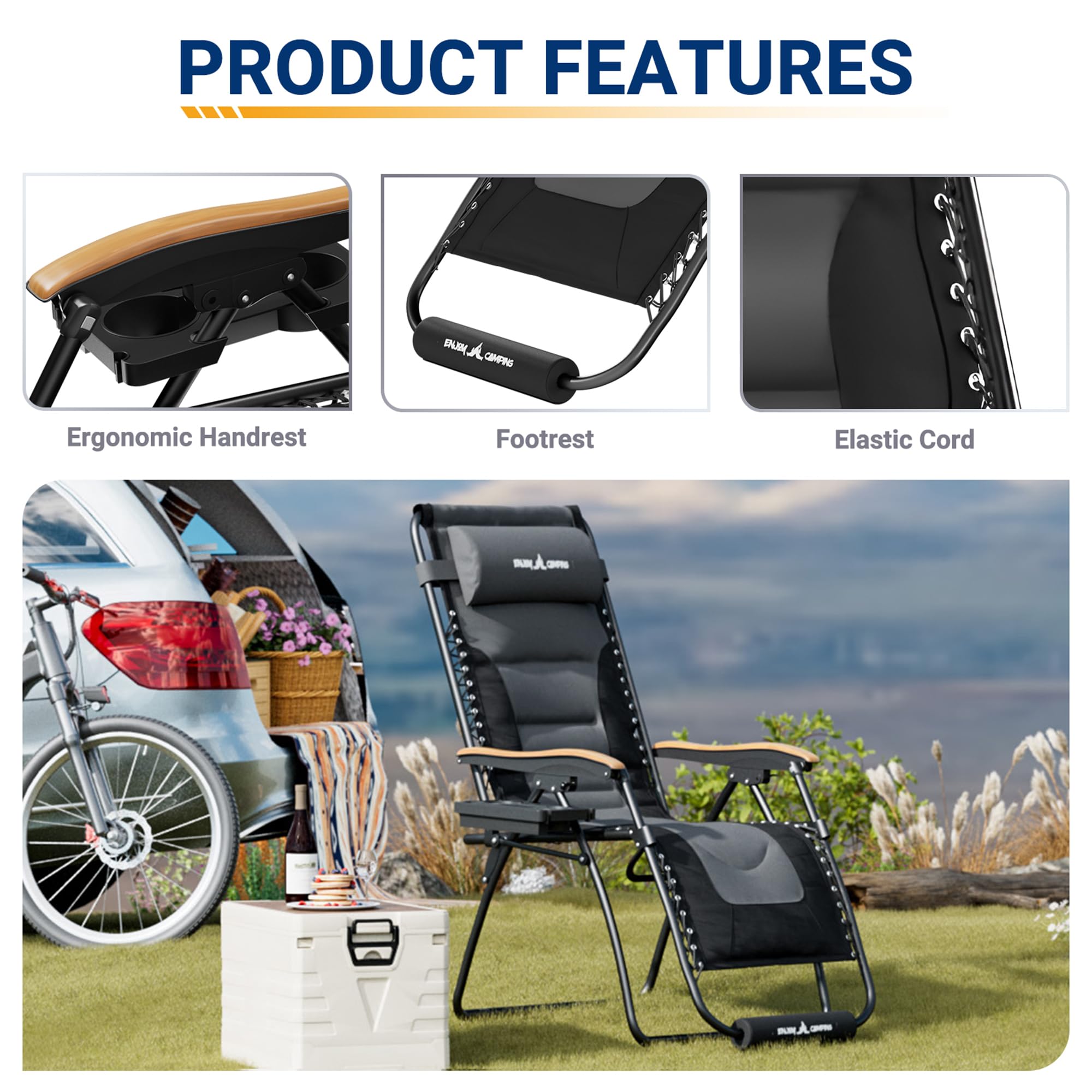 UDPATIO Oversized Zero Gravity Chair Patio Lounger for Ultimate Outdoor