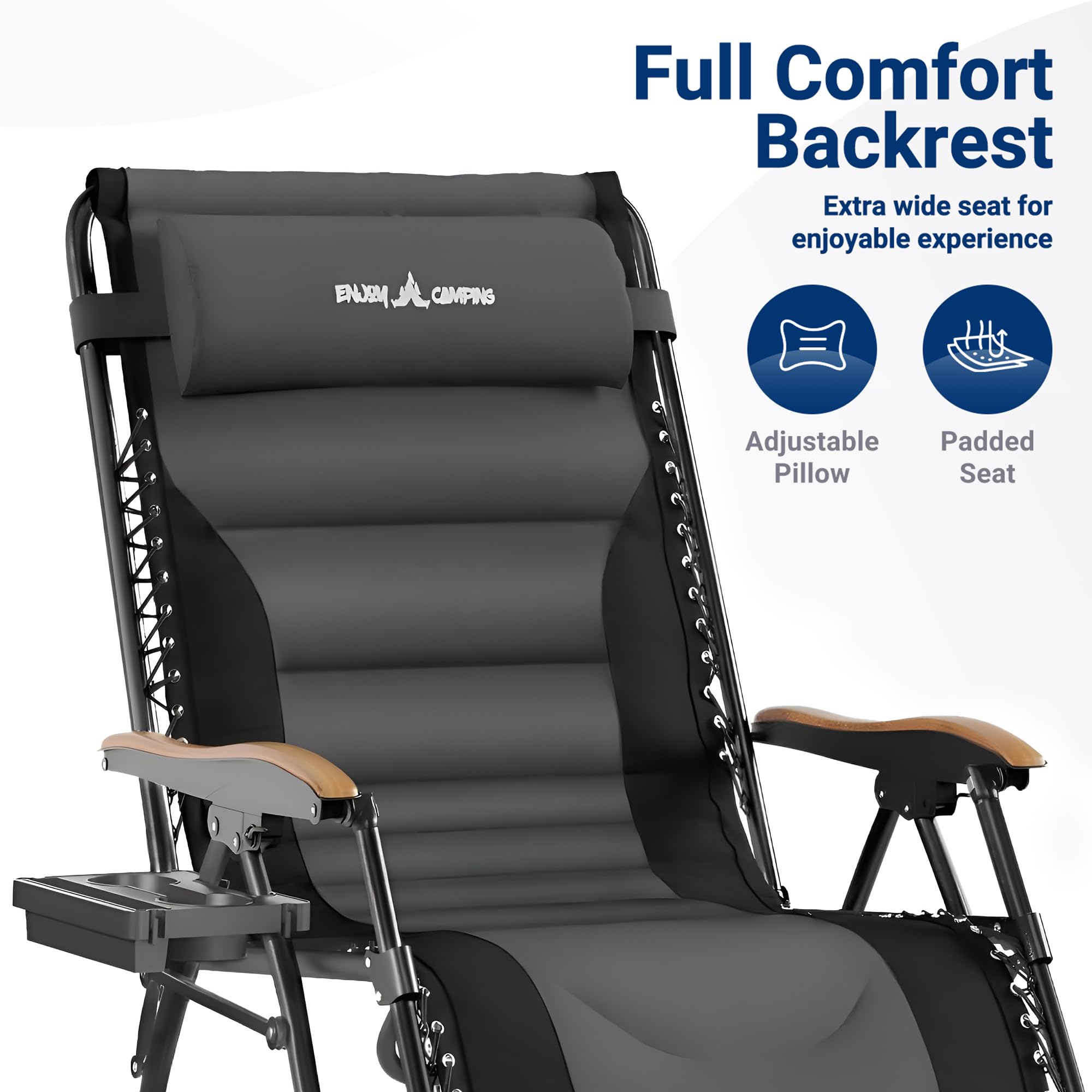 UDPATIO Oversized Zero Gravity Chair Patio Lounger for Ultimate Outdoor